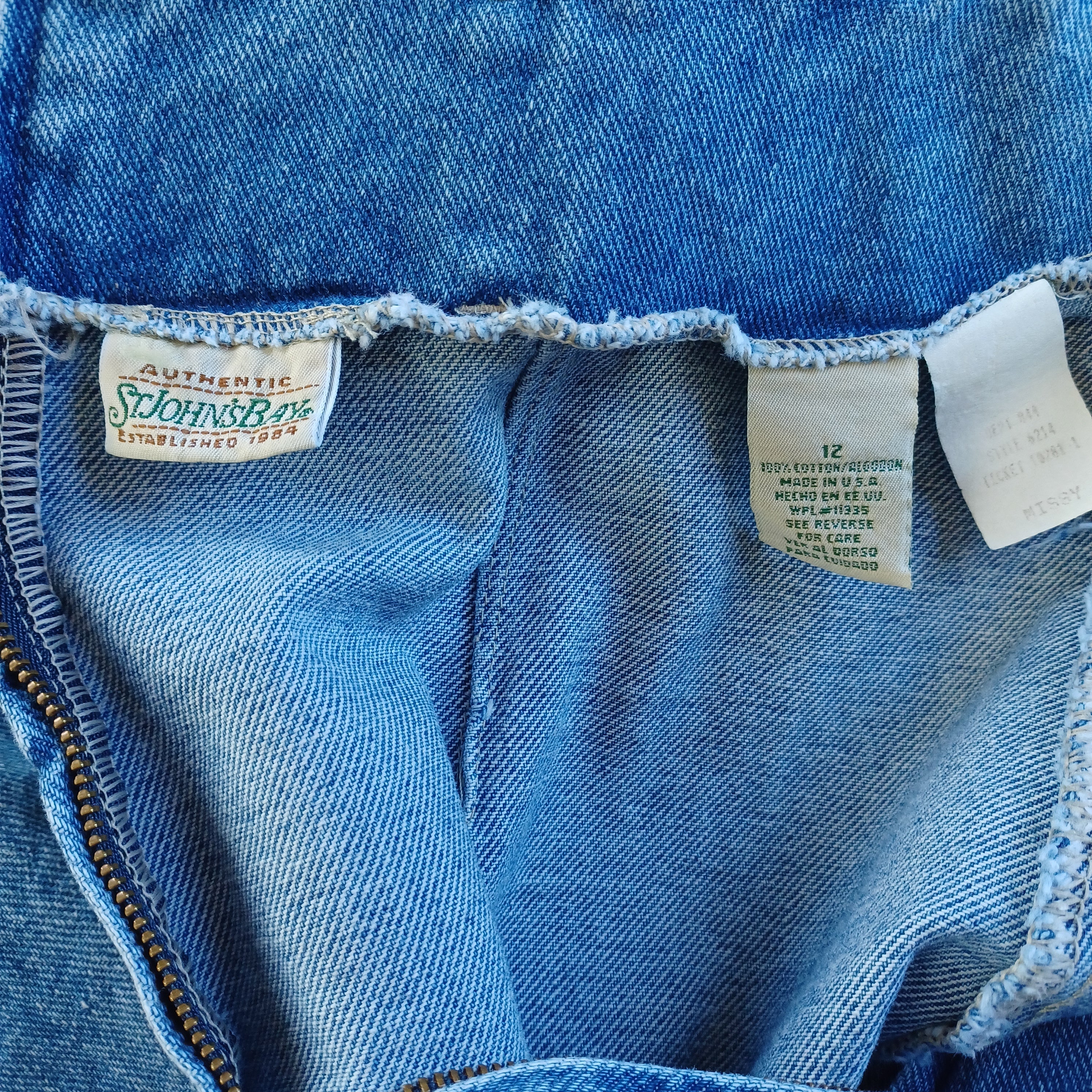 90s Denim Midi Skirt With Back Snaps By St. John's Bay - Image 5