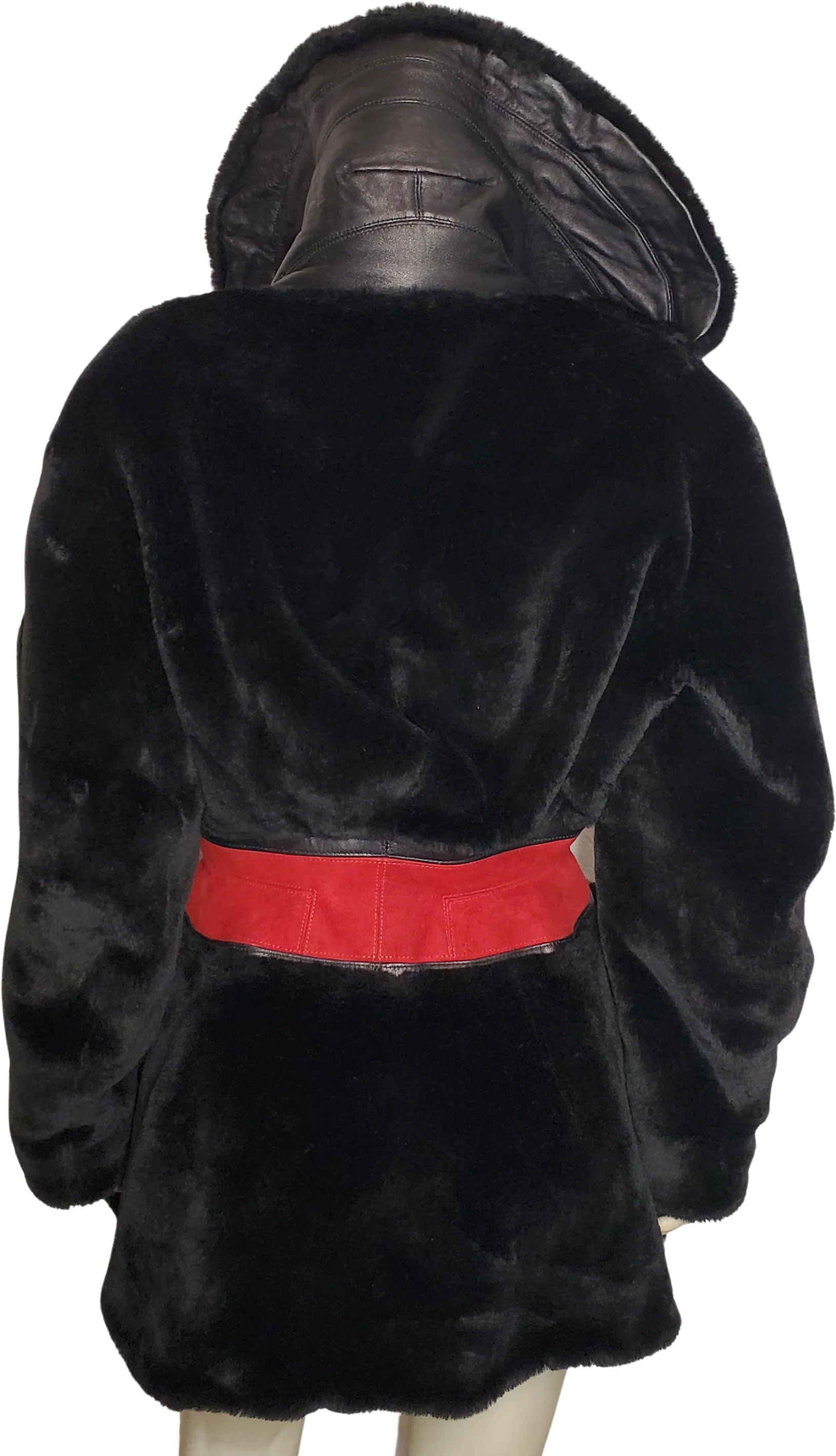 90s Designer Corset Faux Fur Coat Byron Lars - Image 2
