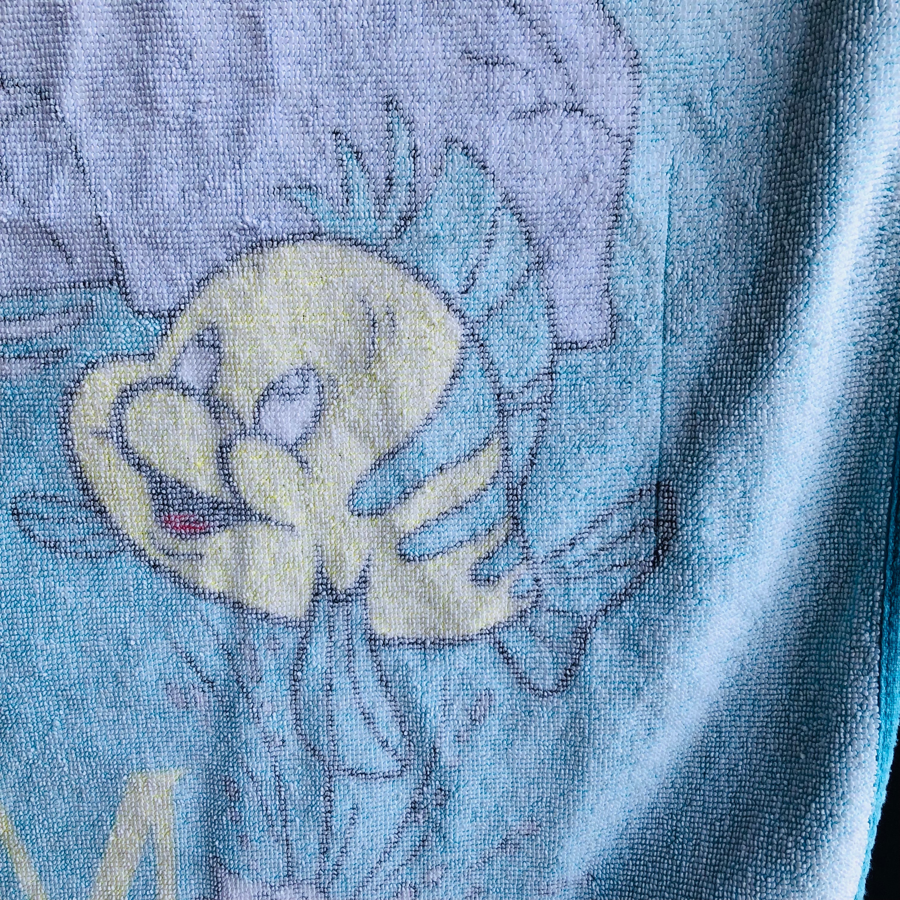 90s Disney Little Mermaid Beach Towel Ariel Flounder By Franco - Image 7