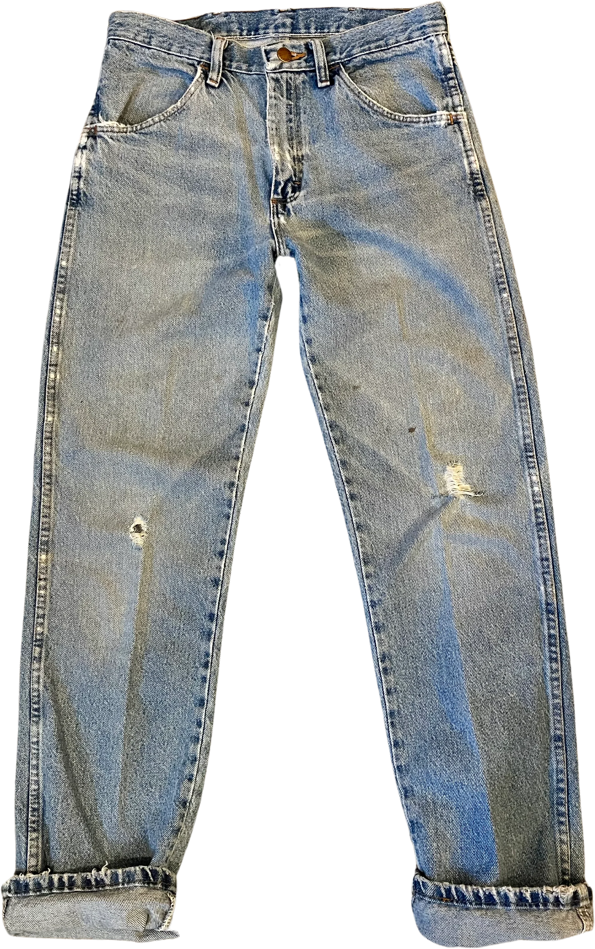 90s Distressed Mid Rise Boyfriend Frayed Relaxed Jeans By Rustler - Image 3