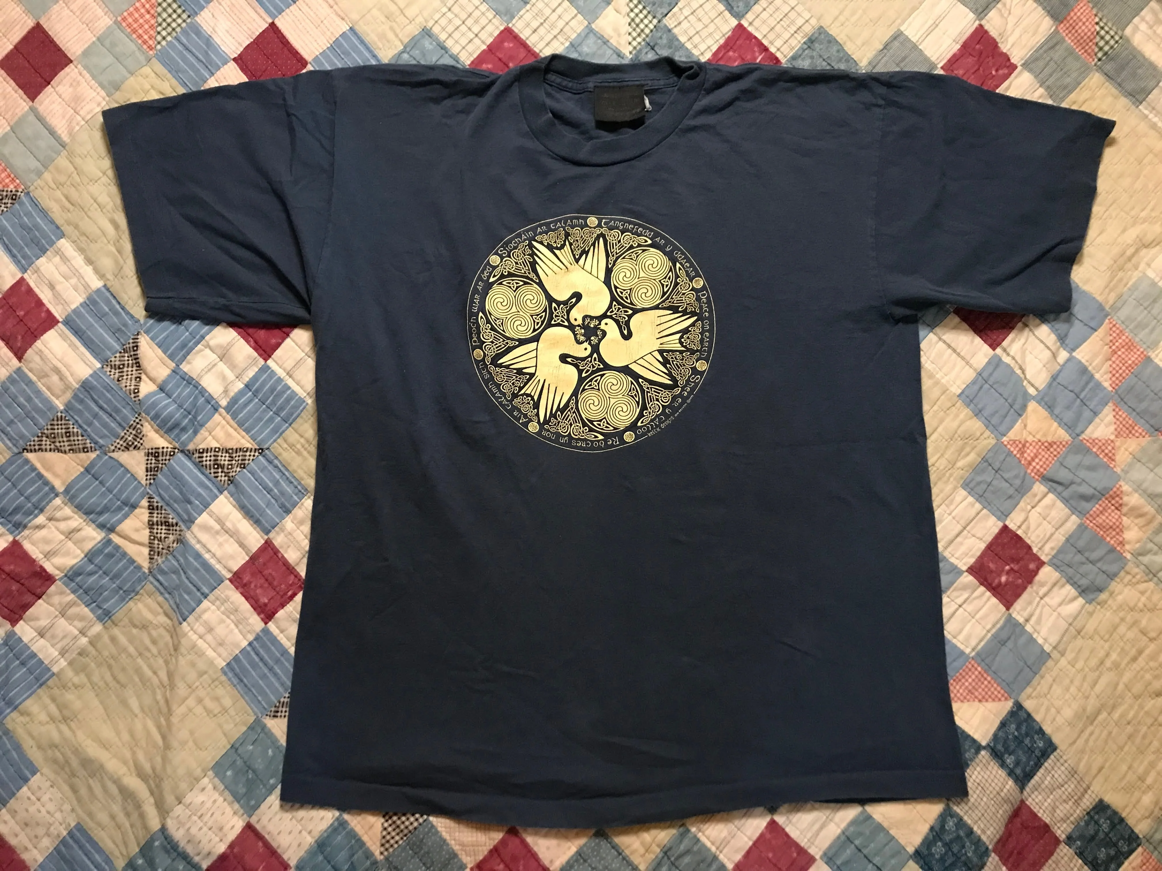 90s Dove Celtic Knot Irish Souvenir Crew Neck T-shirt By Keltic Design - Image 5