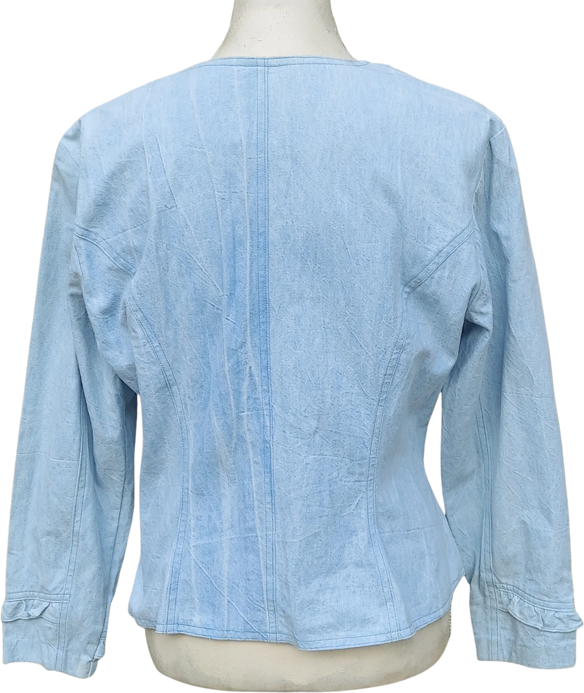 90s Embellished Denim Blouse By Decisions - Image 2