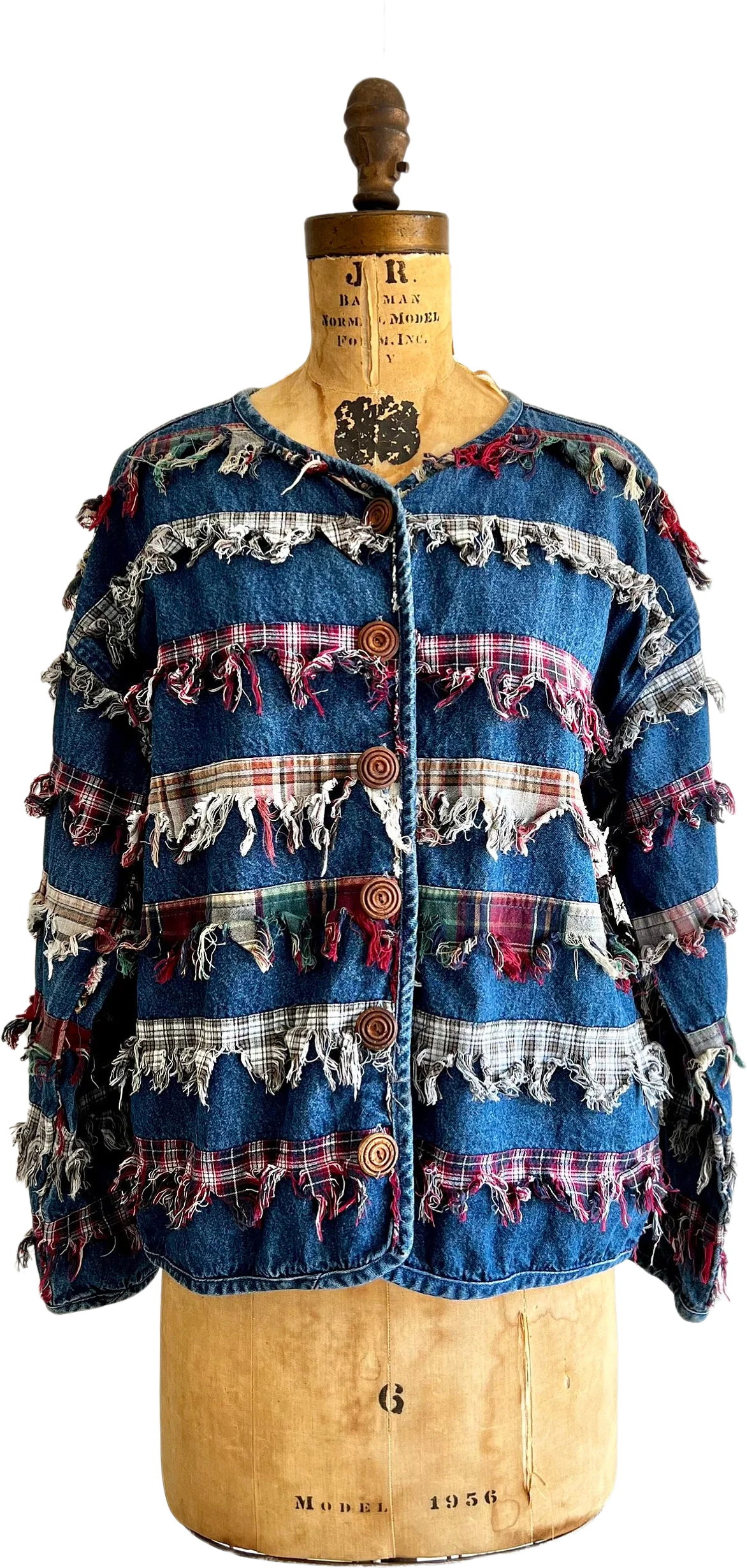 90s Embellished Denim Jacket Vintage Jean Jacket Small - Medium by New Direction