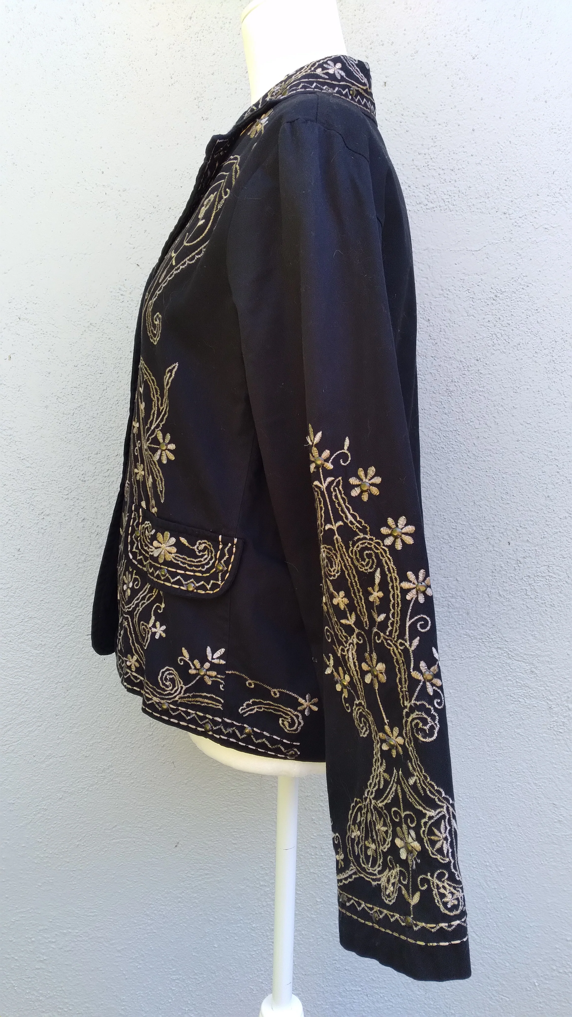 90s Embroidered And Metal Embellished Blazer Jacket By New Direction - Image 6