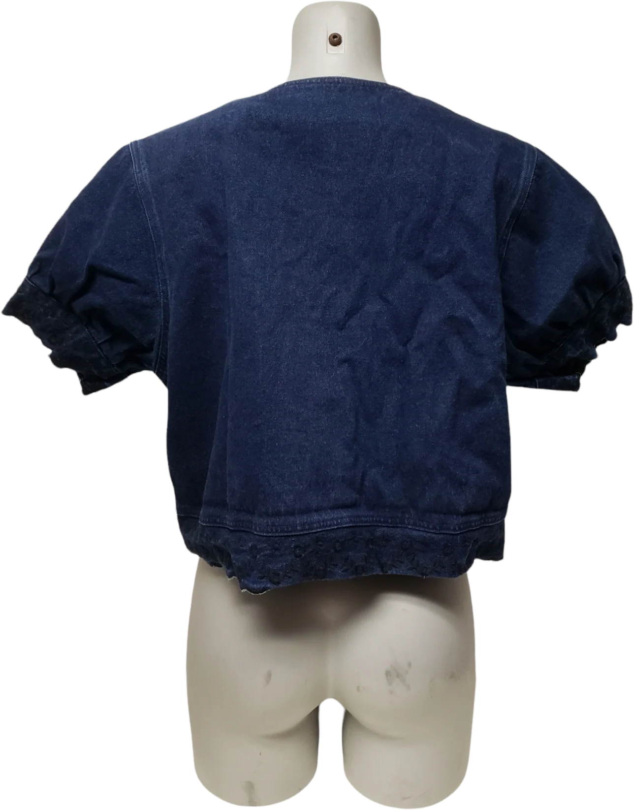 90s Embroidered Blue Denim Blouse By L.a. Blues - Image 2