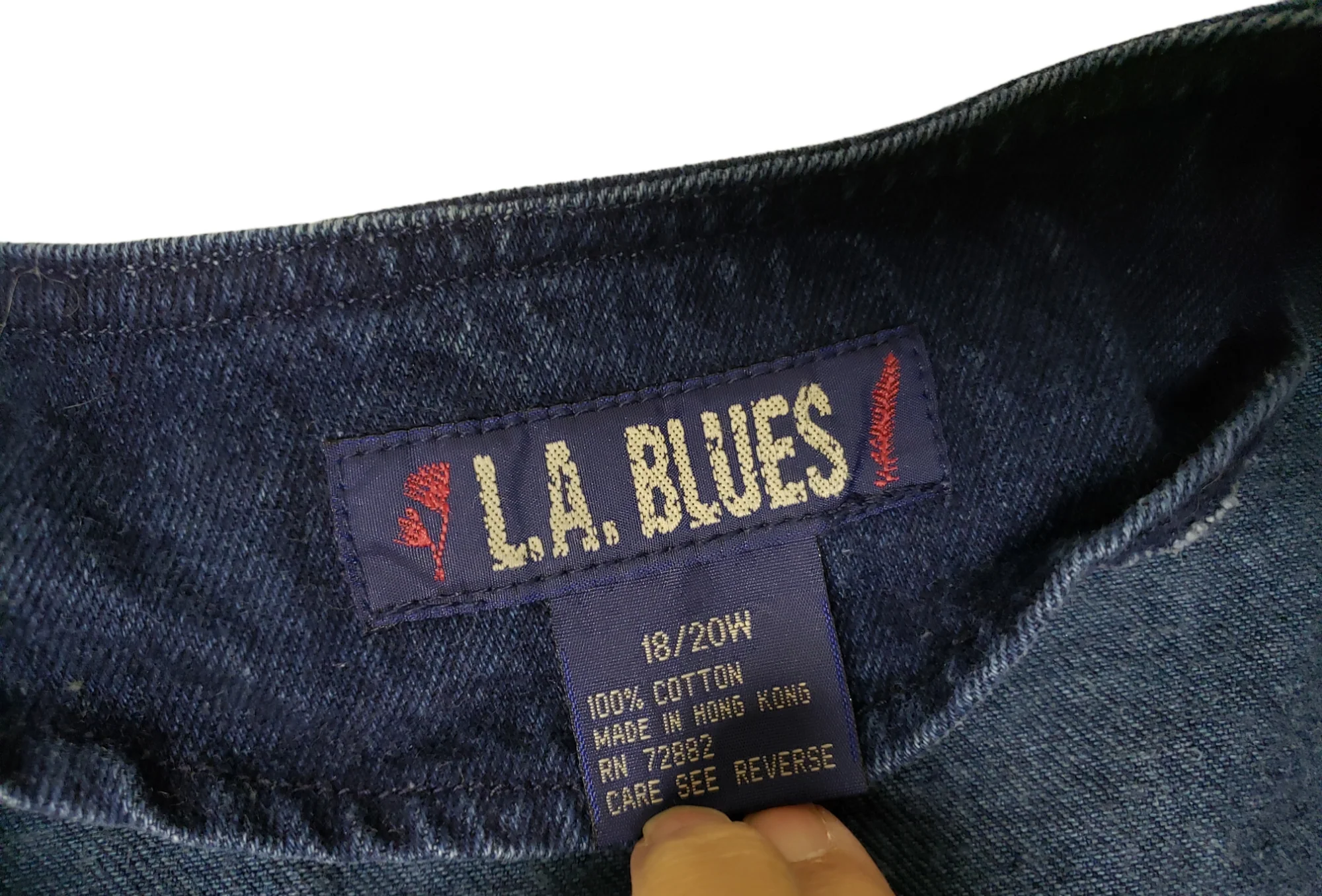 90s Embroidered Blue Denim Blouse By L.a. Blues - Image 7