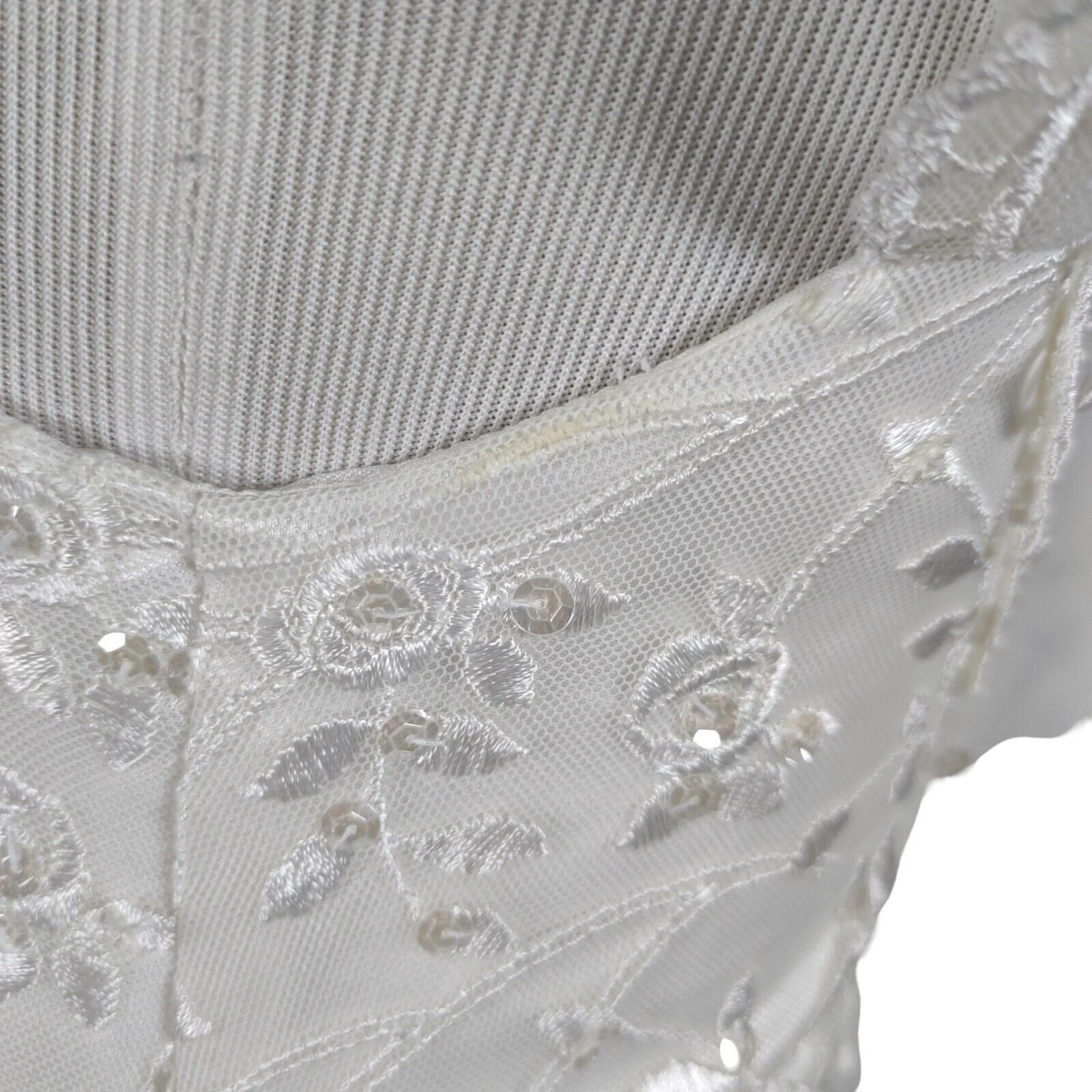 90s Empire Waist Sequin Lace Cap Sleeve Wedding Dress by Jessica Mcclintock - Image 8