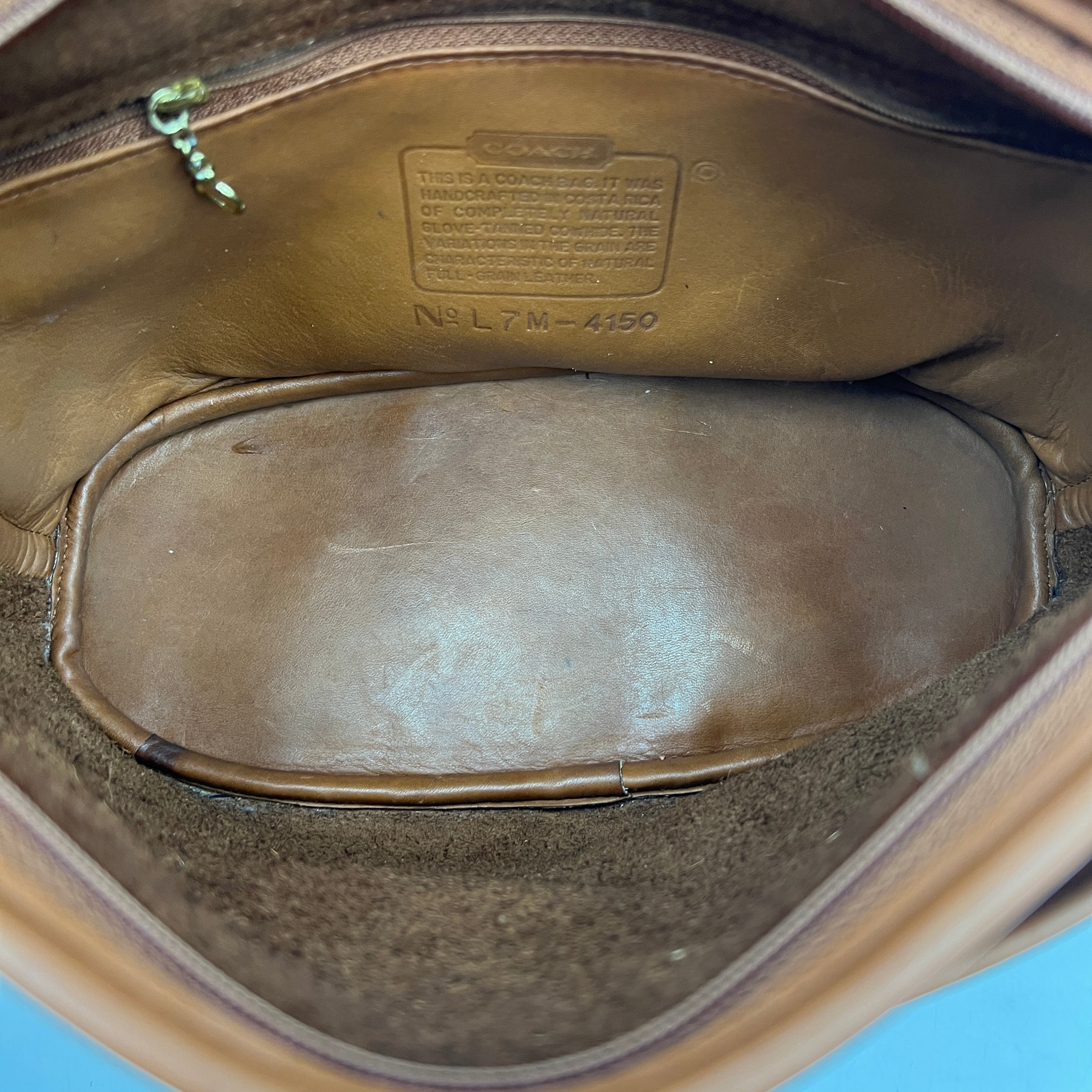 90s Fletcher Crossbody #4150 Leather Bag British Tan By Coach - Image 7