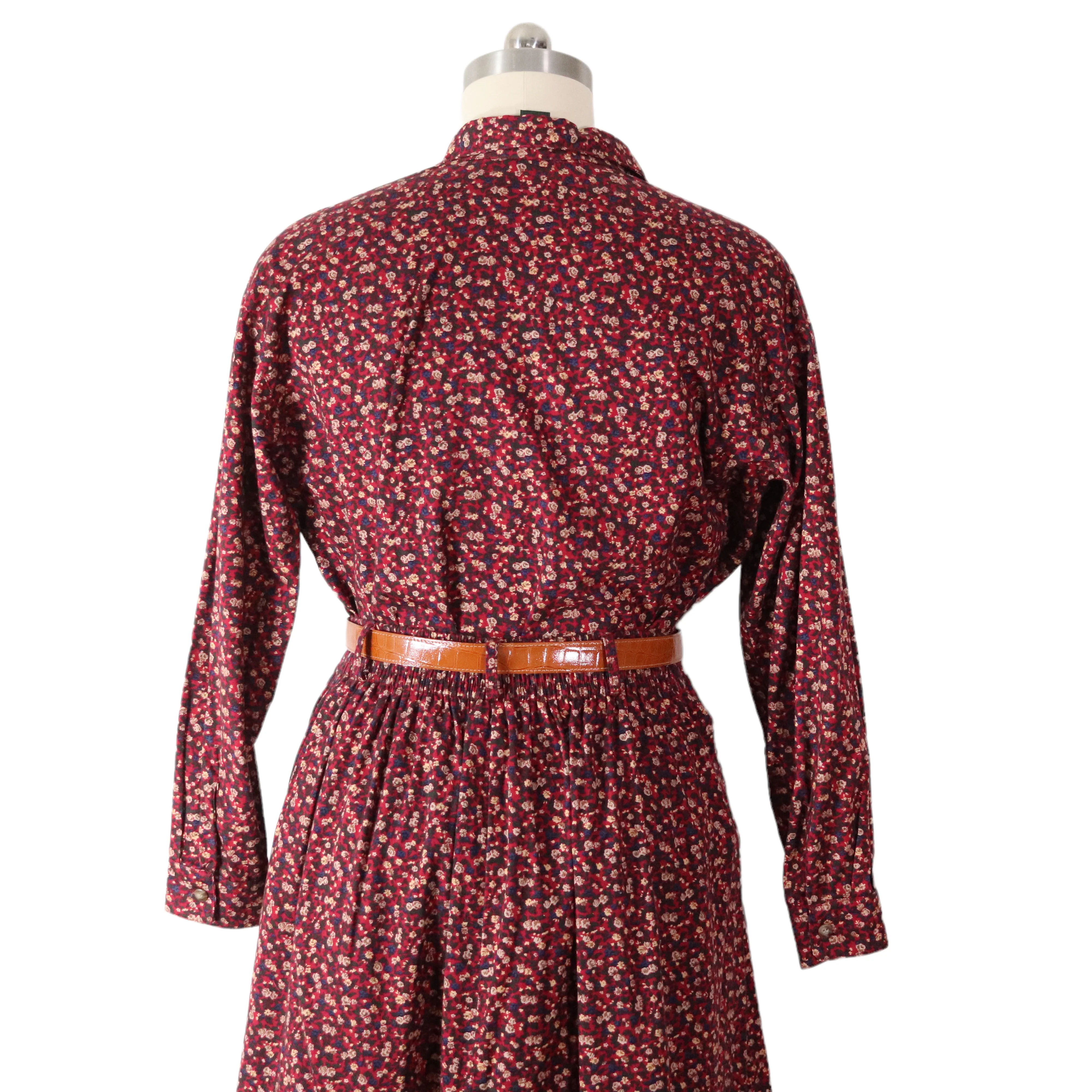 90s Floral Cotton Calico Button Up Shirt And Skirt Set By Bushwacker - Image 5