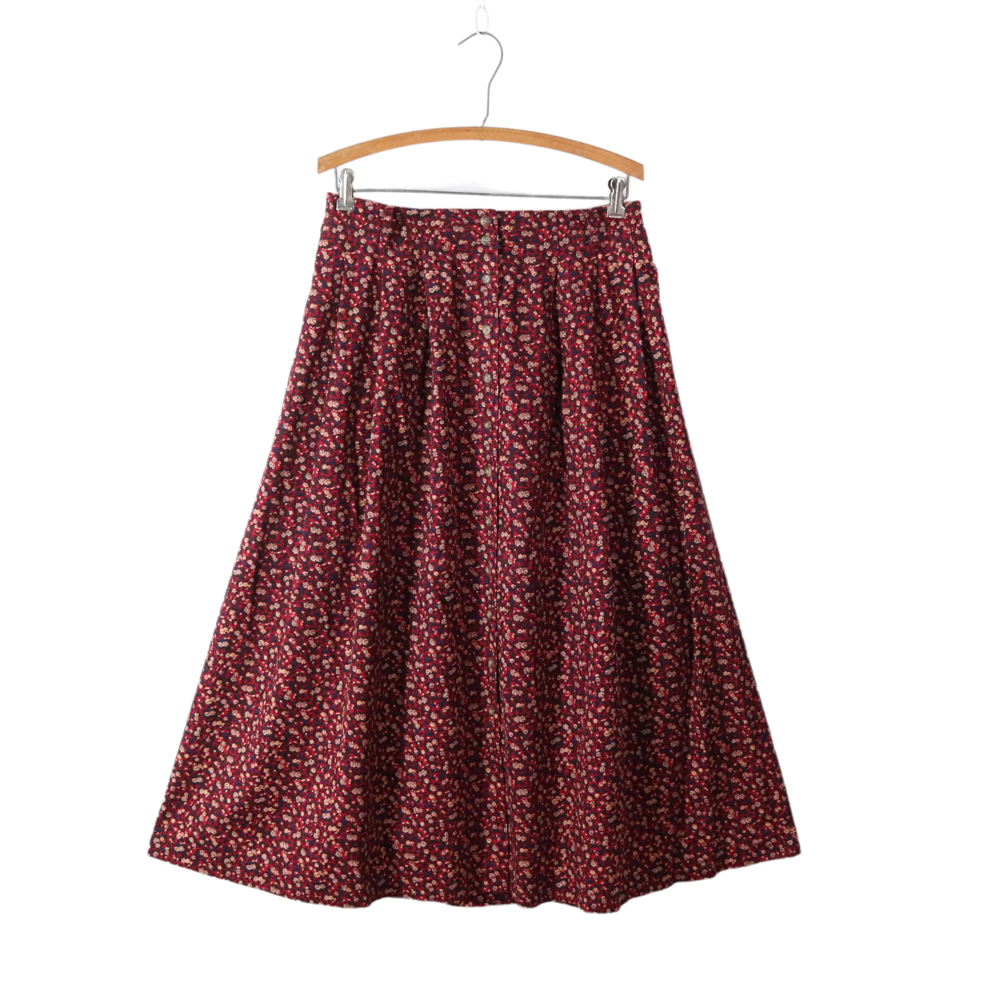 90s Floral Cotton Calico Button Up Shirt And Skirt Set By Bushwacker - Image 7