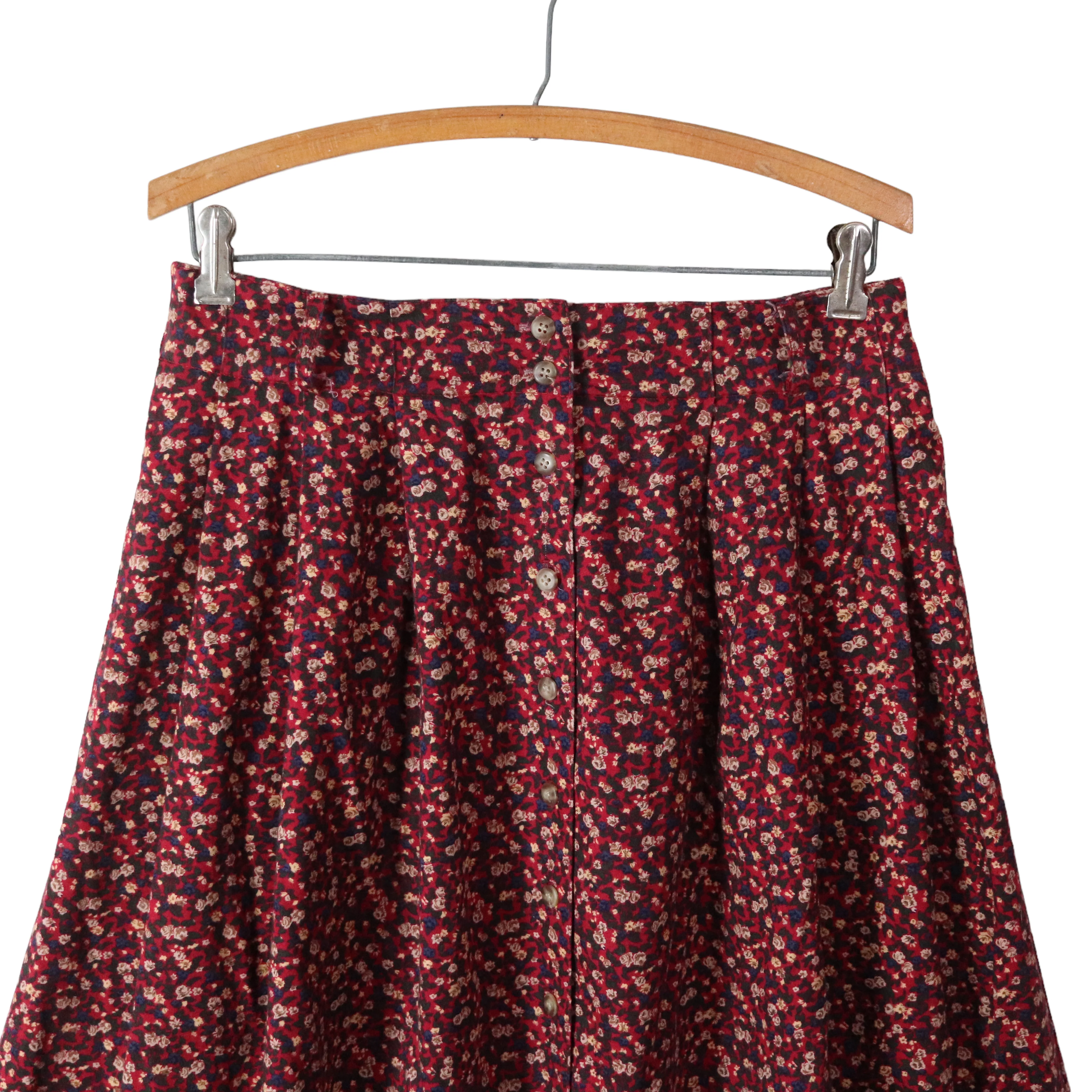 90s Floral Cotton Calico Button Up Shirt And Skirt Set By Bushwacker - Image 8