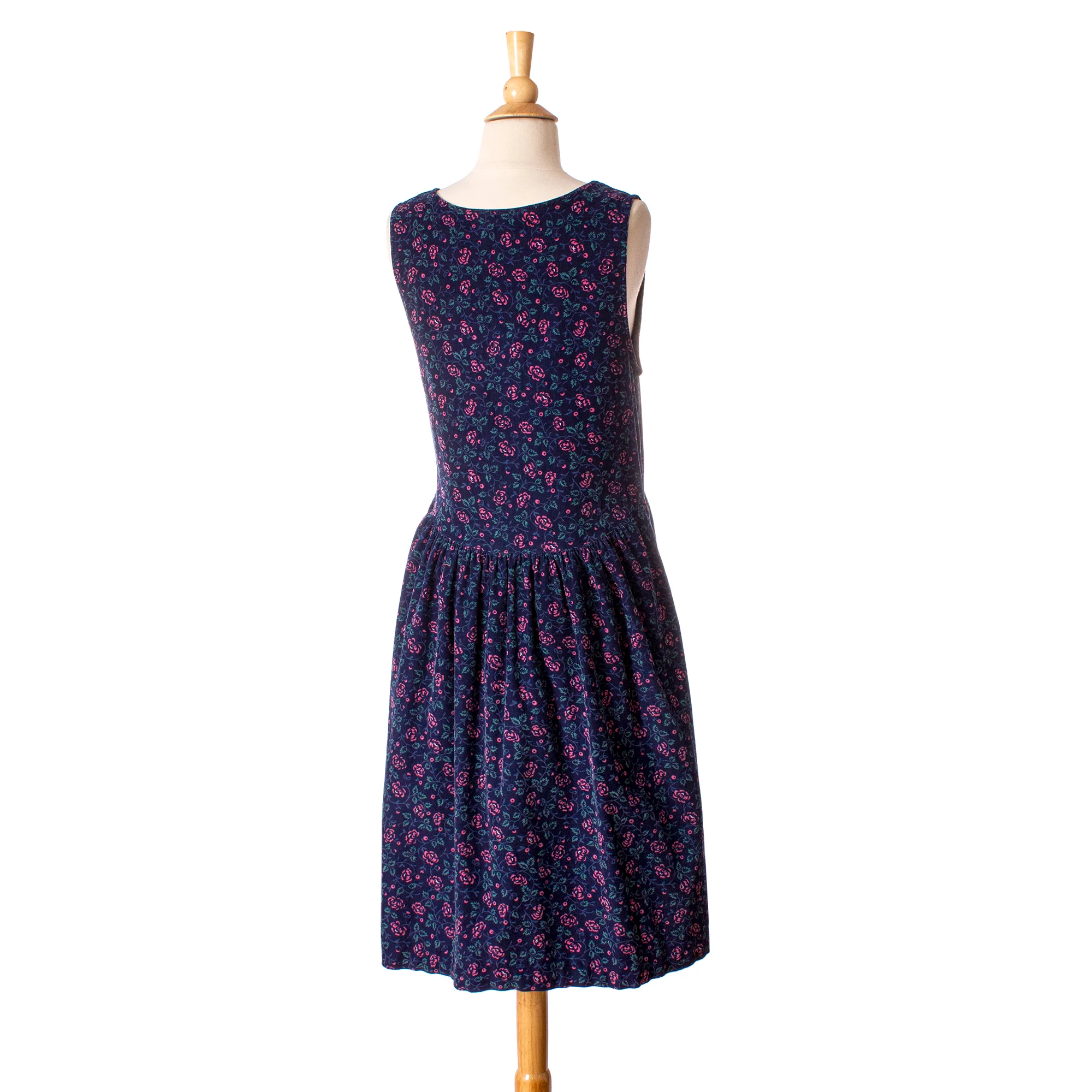 90s Floral Cotton Corduroy Jumper Dress By Eddie Bauer - Image 2
