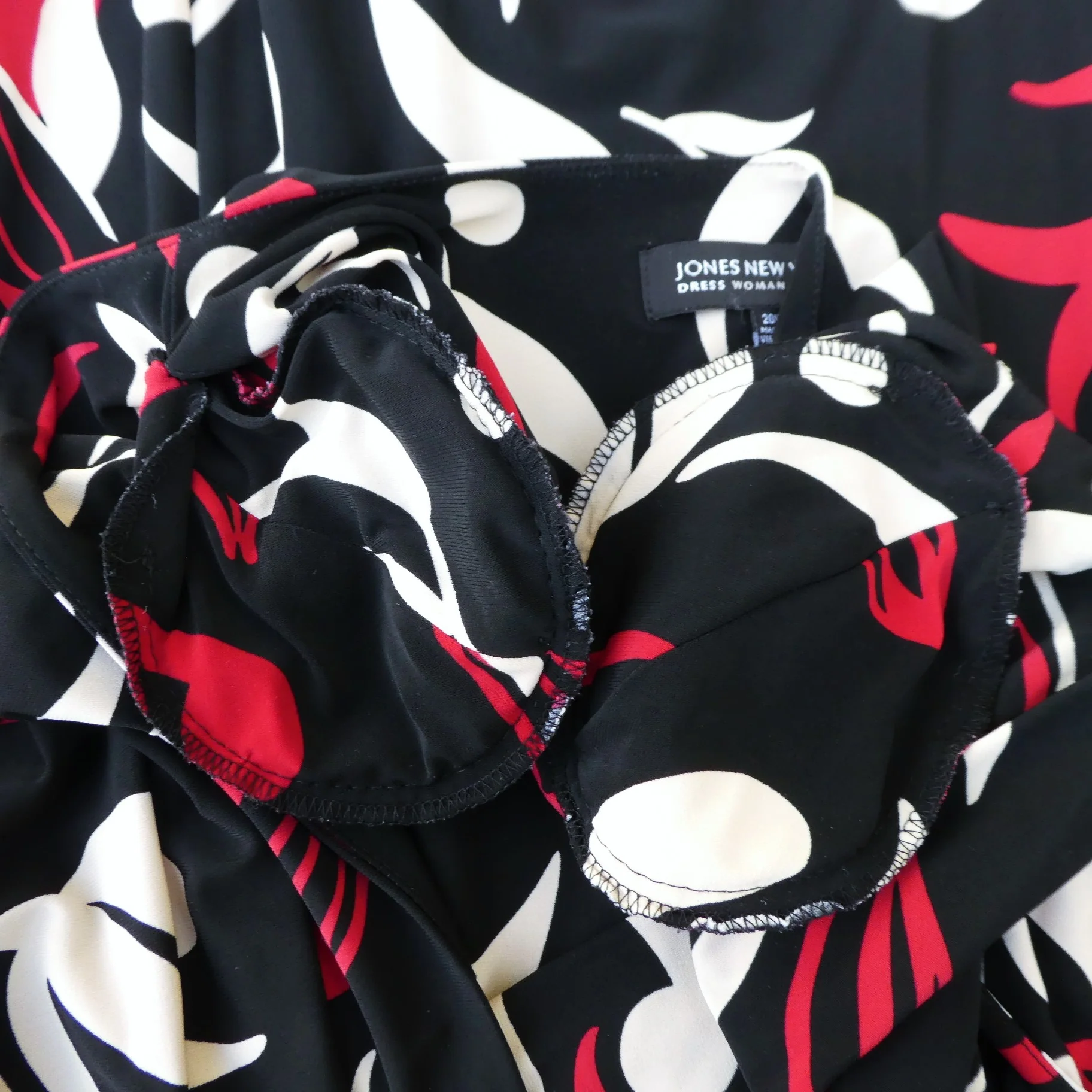 90s Floral Midi Dress Abstract Floral Stretchy 20w By Jones New York - Image 9