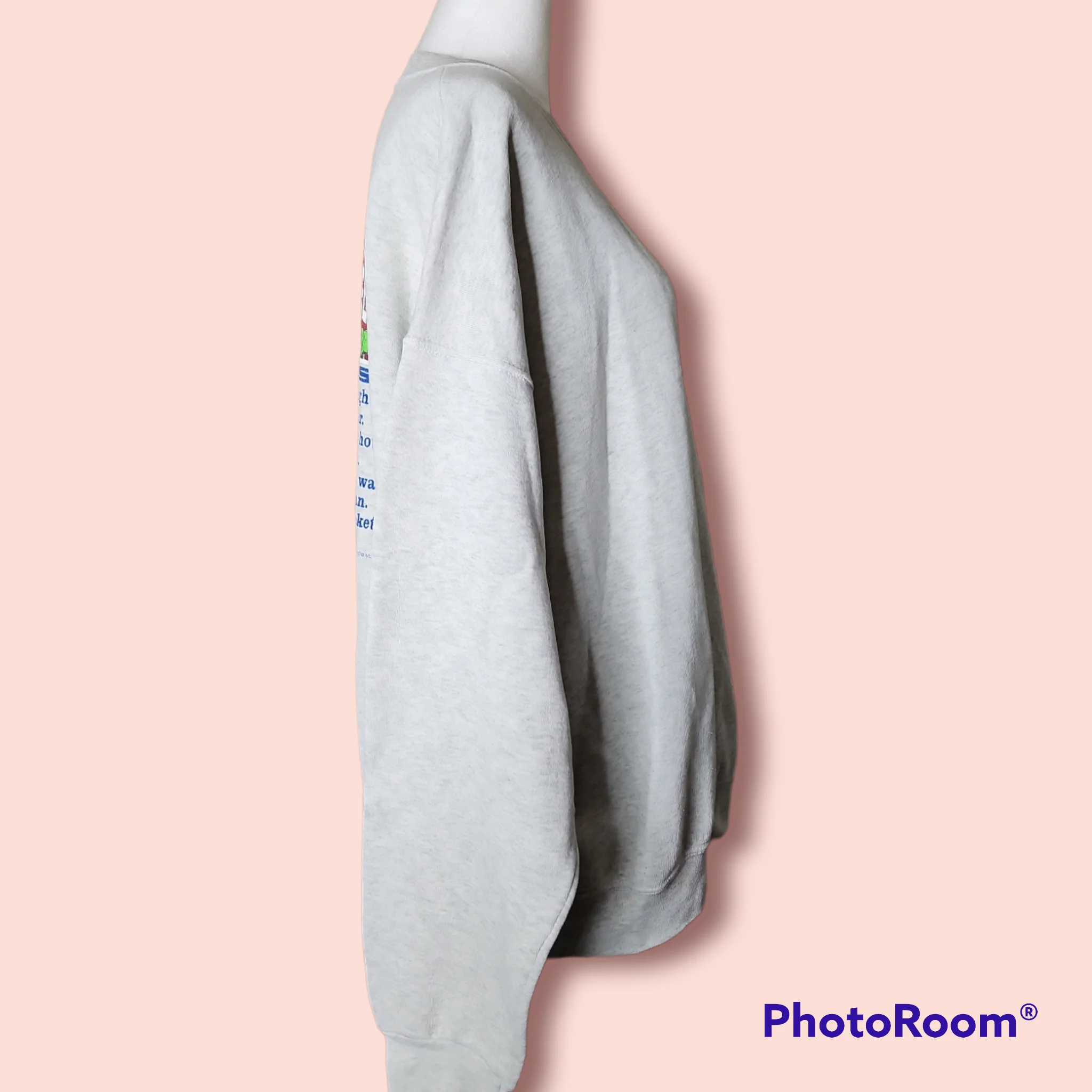90s Funny Gray Cubs Slouchy Crew Neck Sweatshirt - Image 3