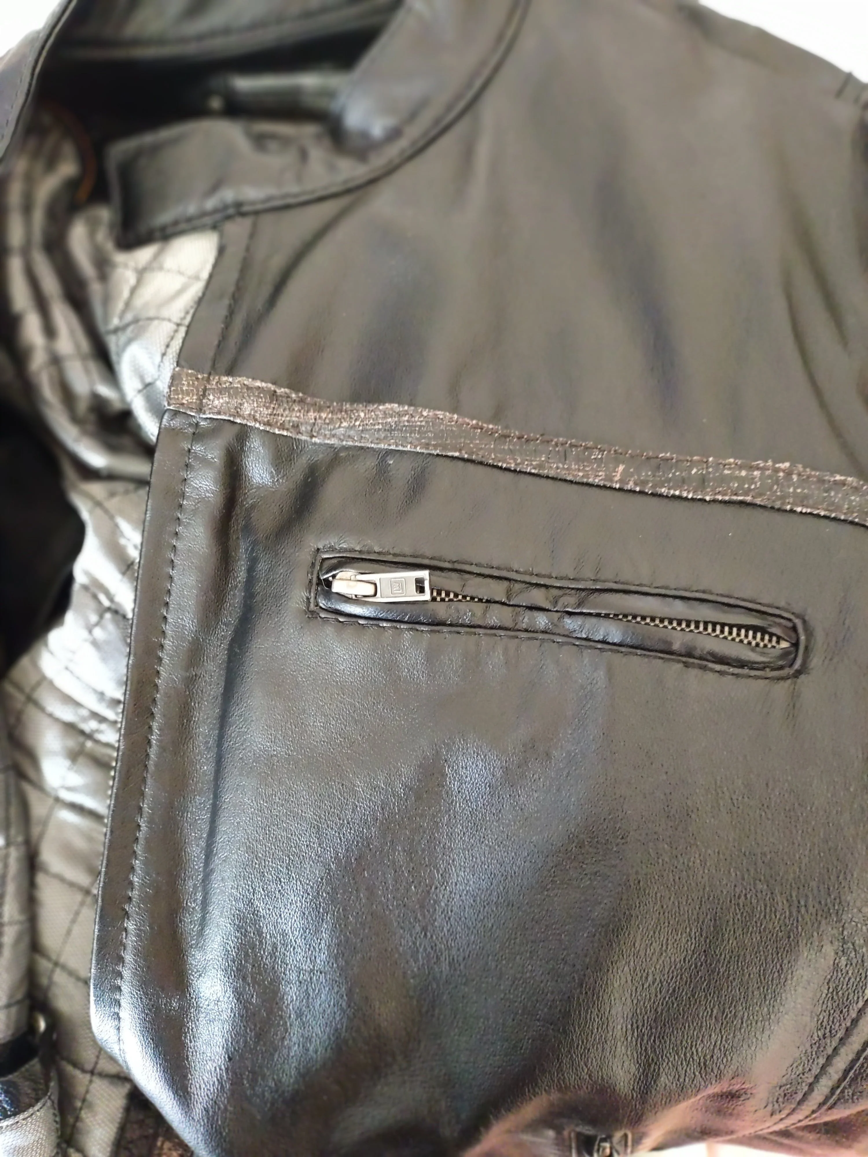 90's Leather Embossed Jacket by Wilson's Leather - Image 6