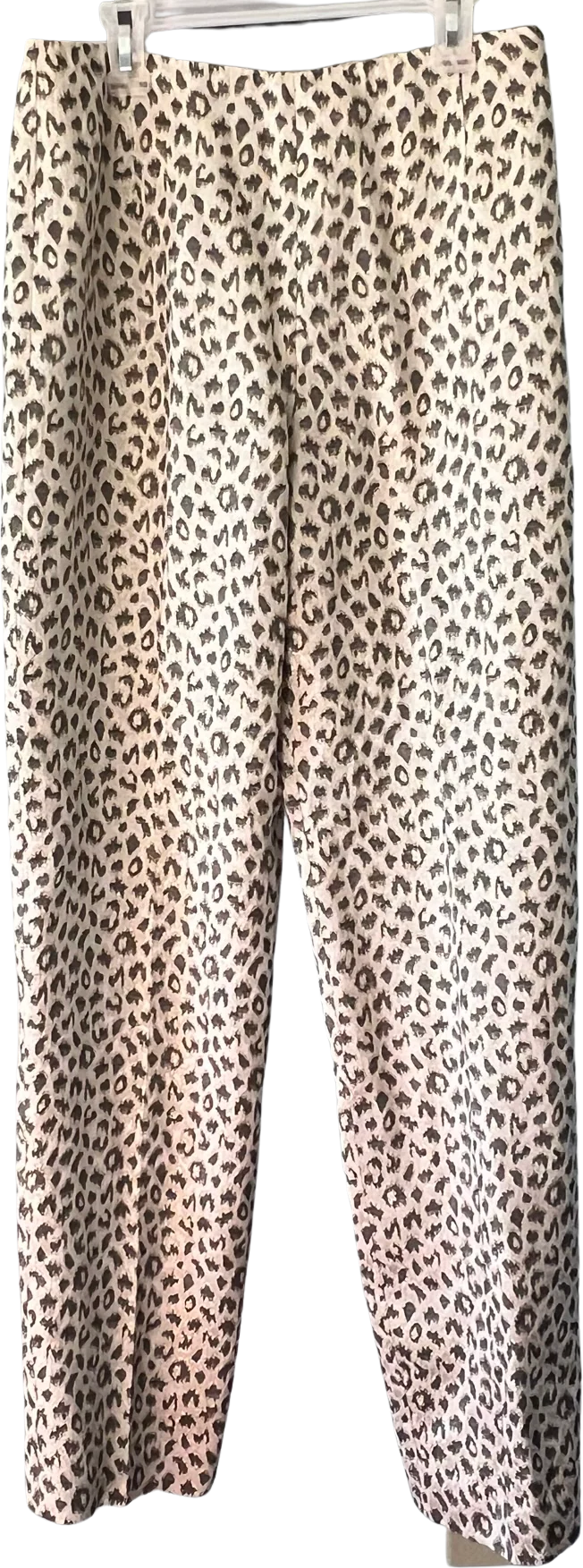 90s Glitzy Leopard Print Gold Metallic Dress Pant Nwt By Isaac Mizrahi
