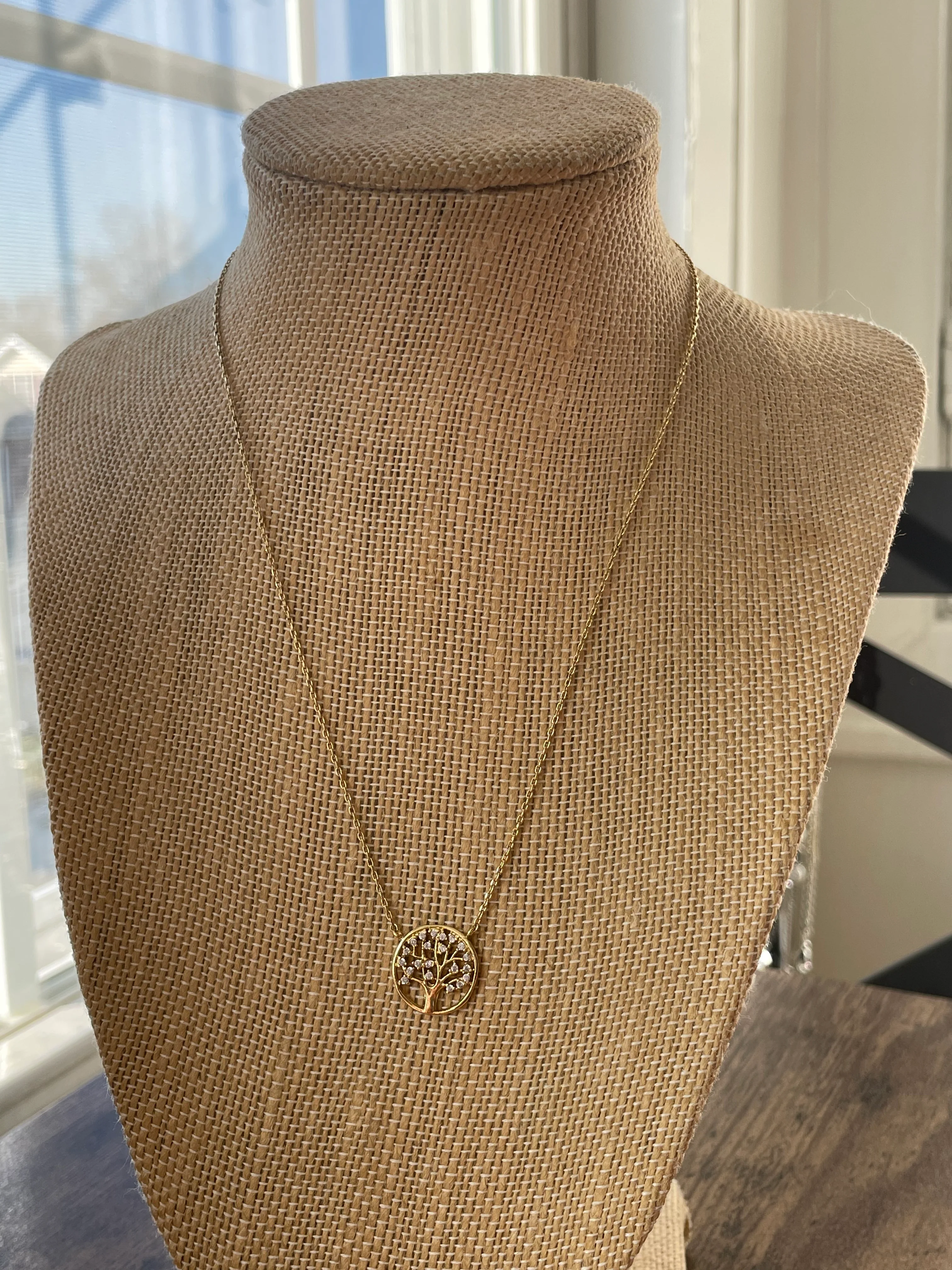 90s Gold Filled Cz Pendant Necklace - Image 4