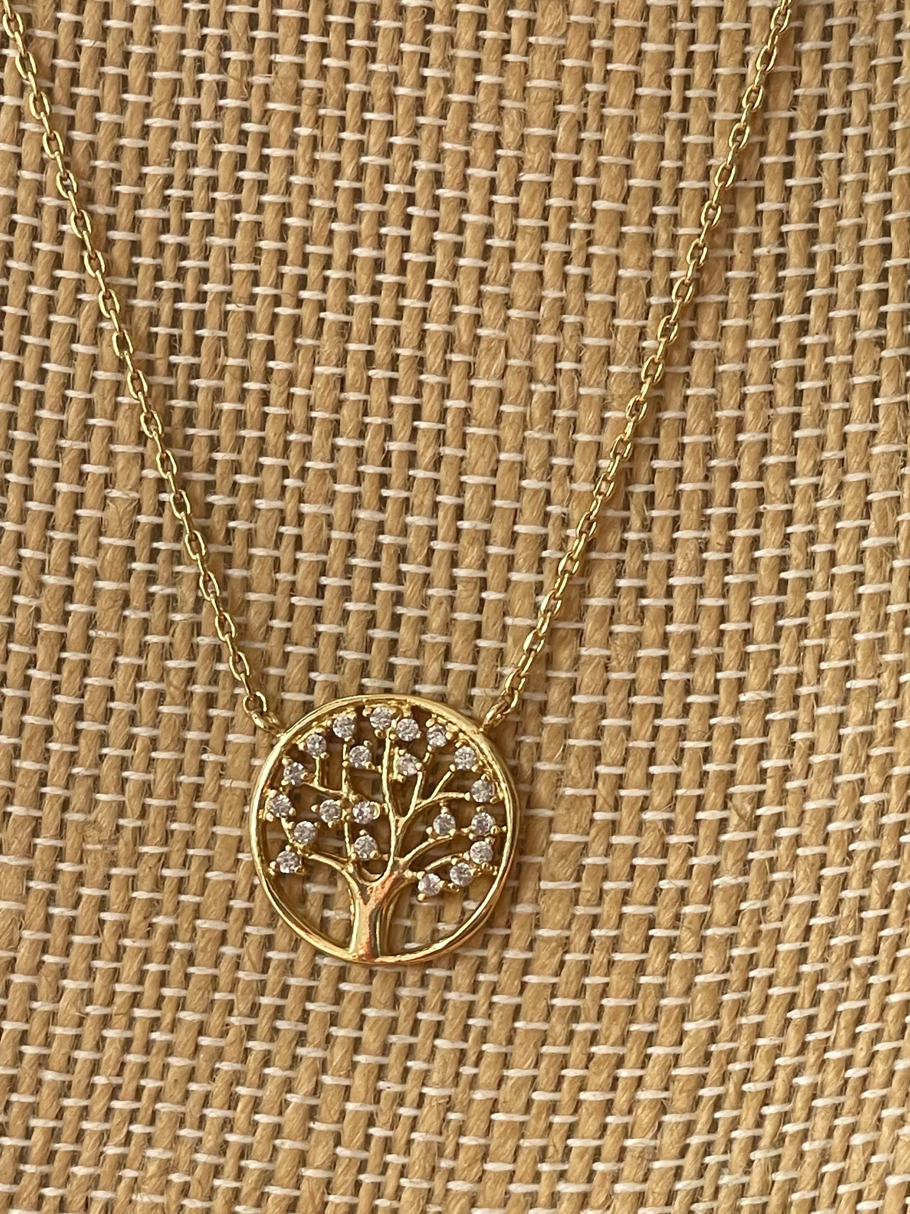 90s Gold Filled Cz Pendant Necklace - Image 5
