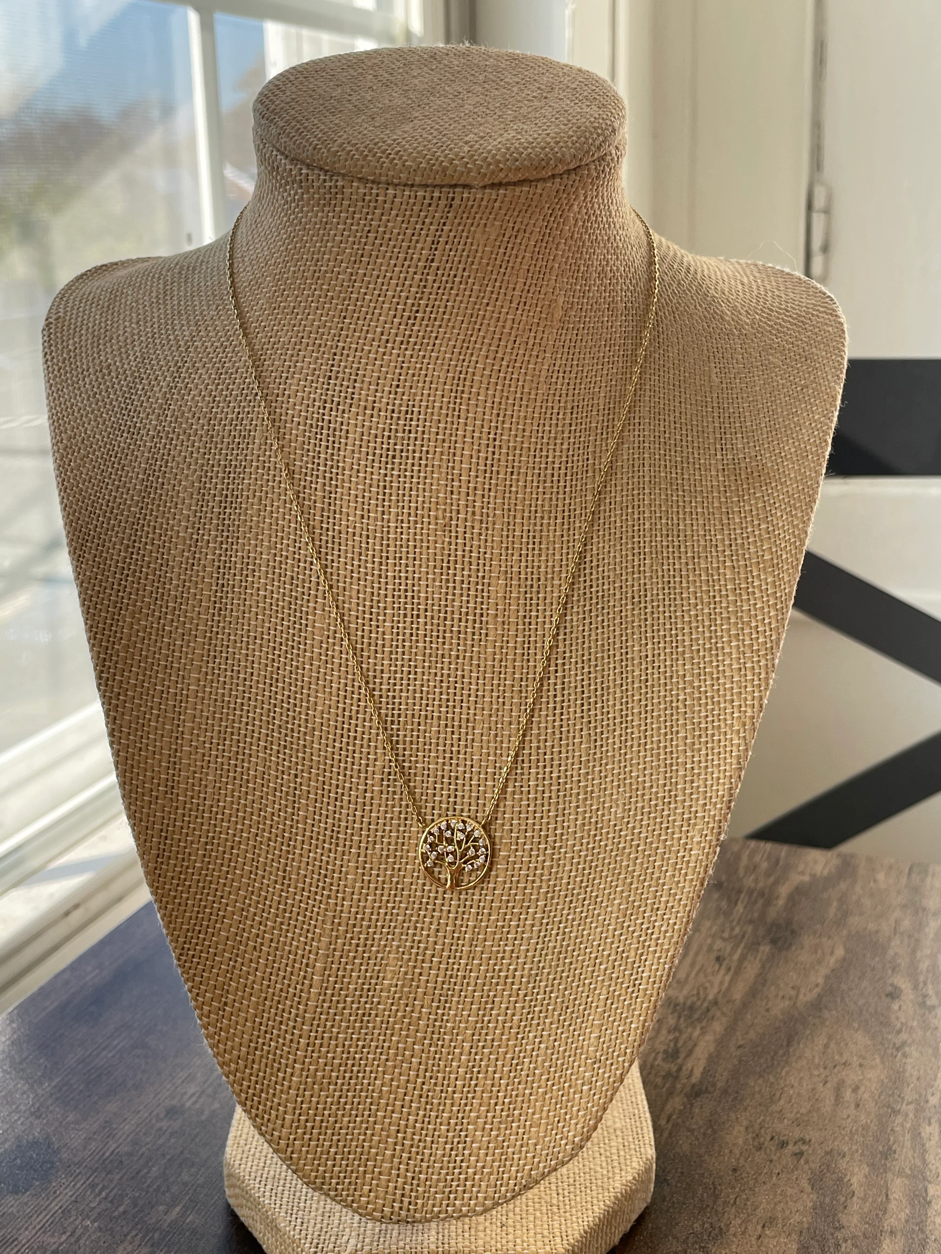 90s Gold Filled Cz Pendant Necklace - Image 7