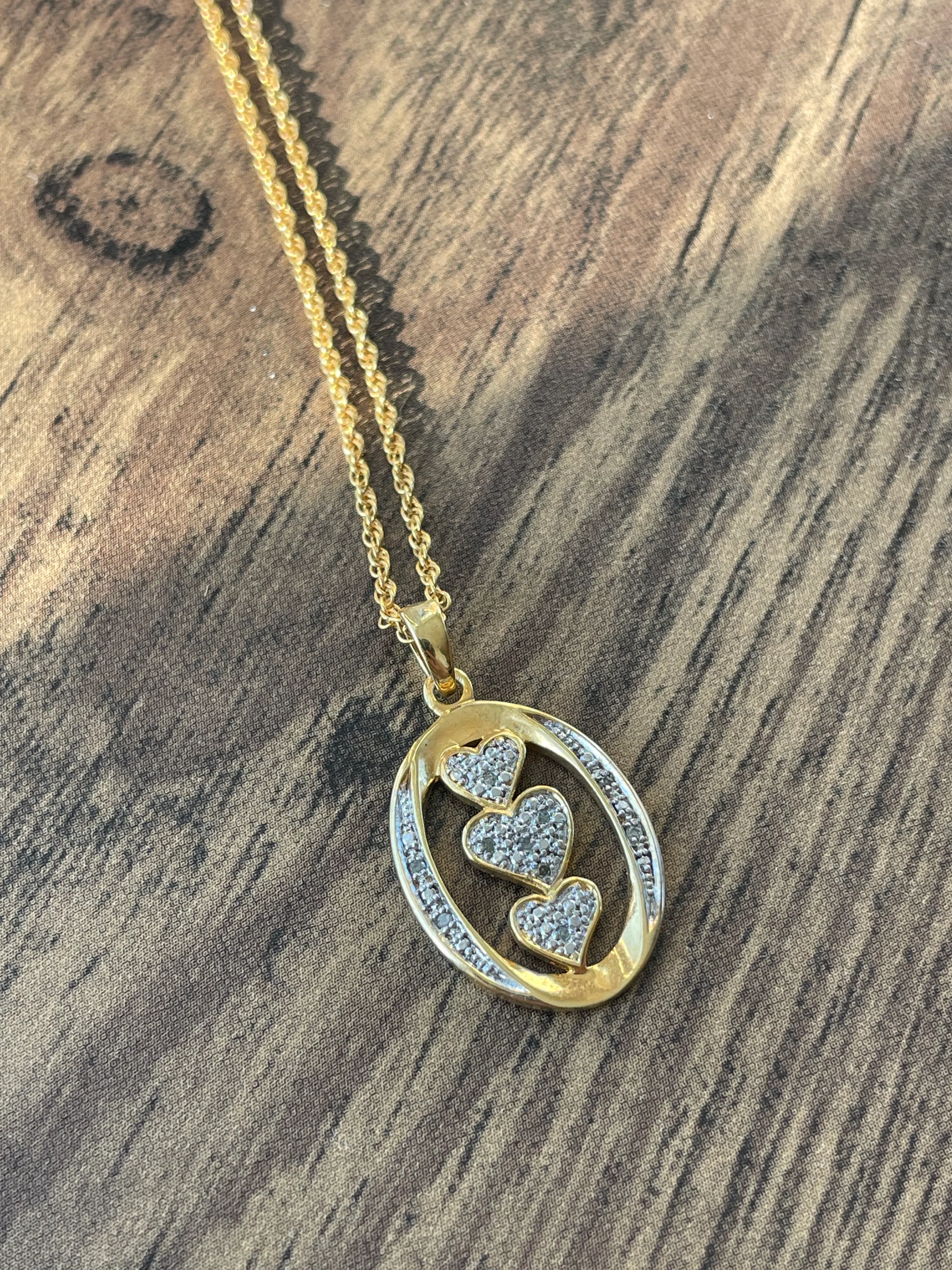 90s Gold Filled Heart Pendant Necklace - Image 7
