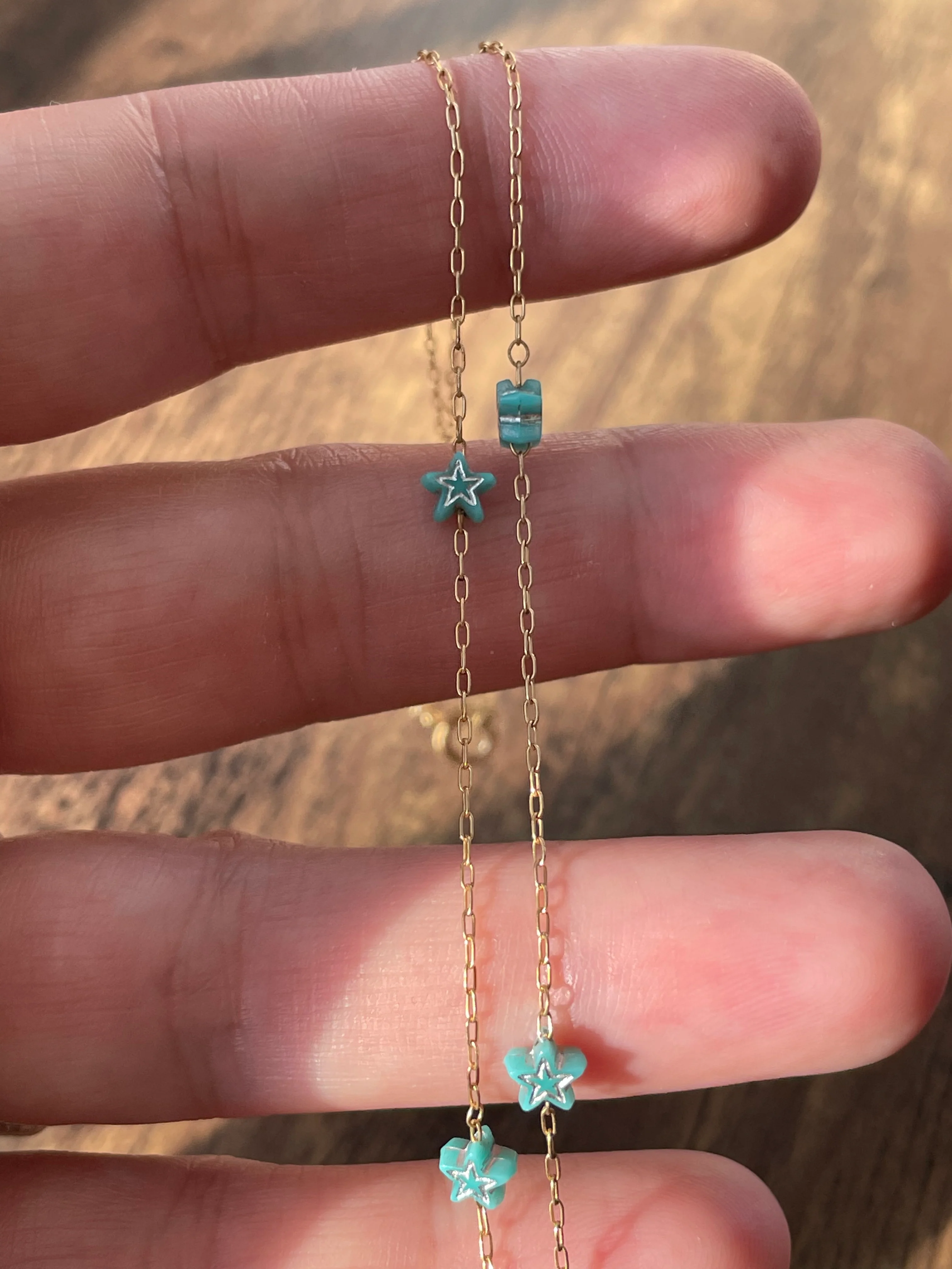 90s Gold Filled Tiny Star Necklace - Image 5