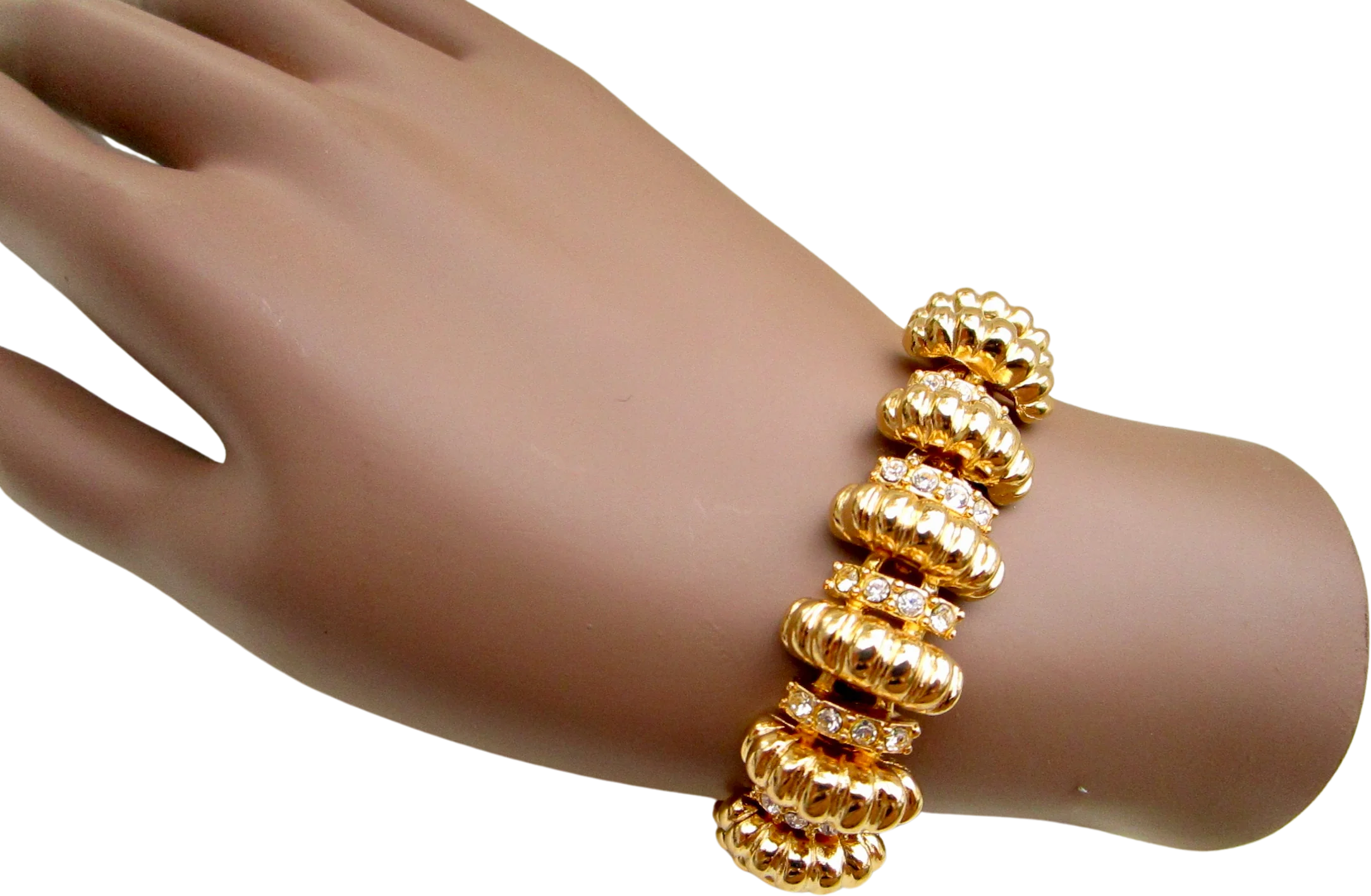 90s Gold Repro Jackie Kennedy Bracelet 60s Style By Jbk / Camrose & Kross