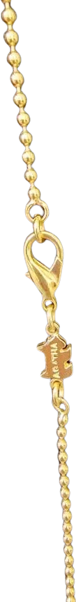90s Gold Tone Long Bead Chain With Scotty Dog Ap Logo By Agatha Paris - Image 2