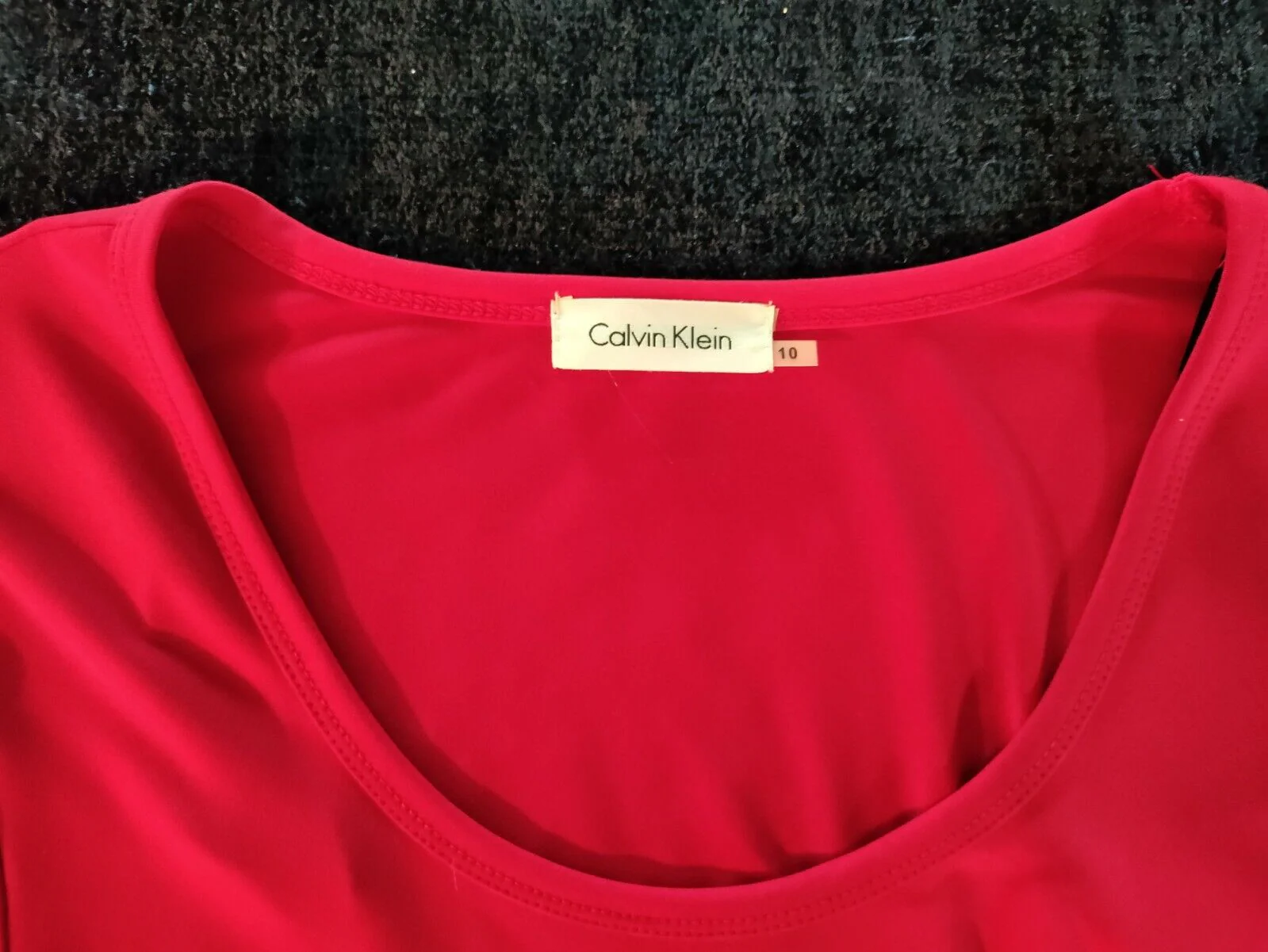 90s Gorgeous Red Ruched Waist Dress - Slinky And Sexy! By Calvin Klein - Image 7