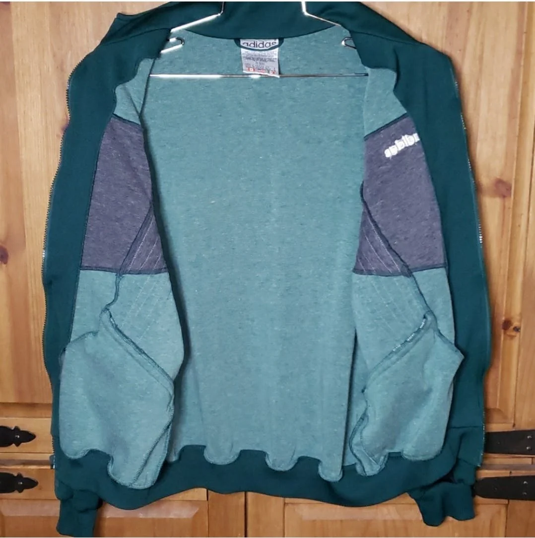 90's Green and White Striped Track Jacket by Adidas - Image 11