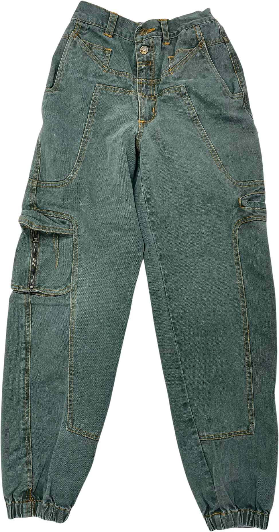 90s Green High Waisted Jogger Jeans By Syn