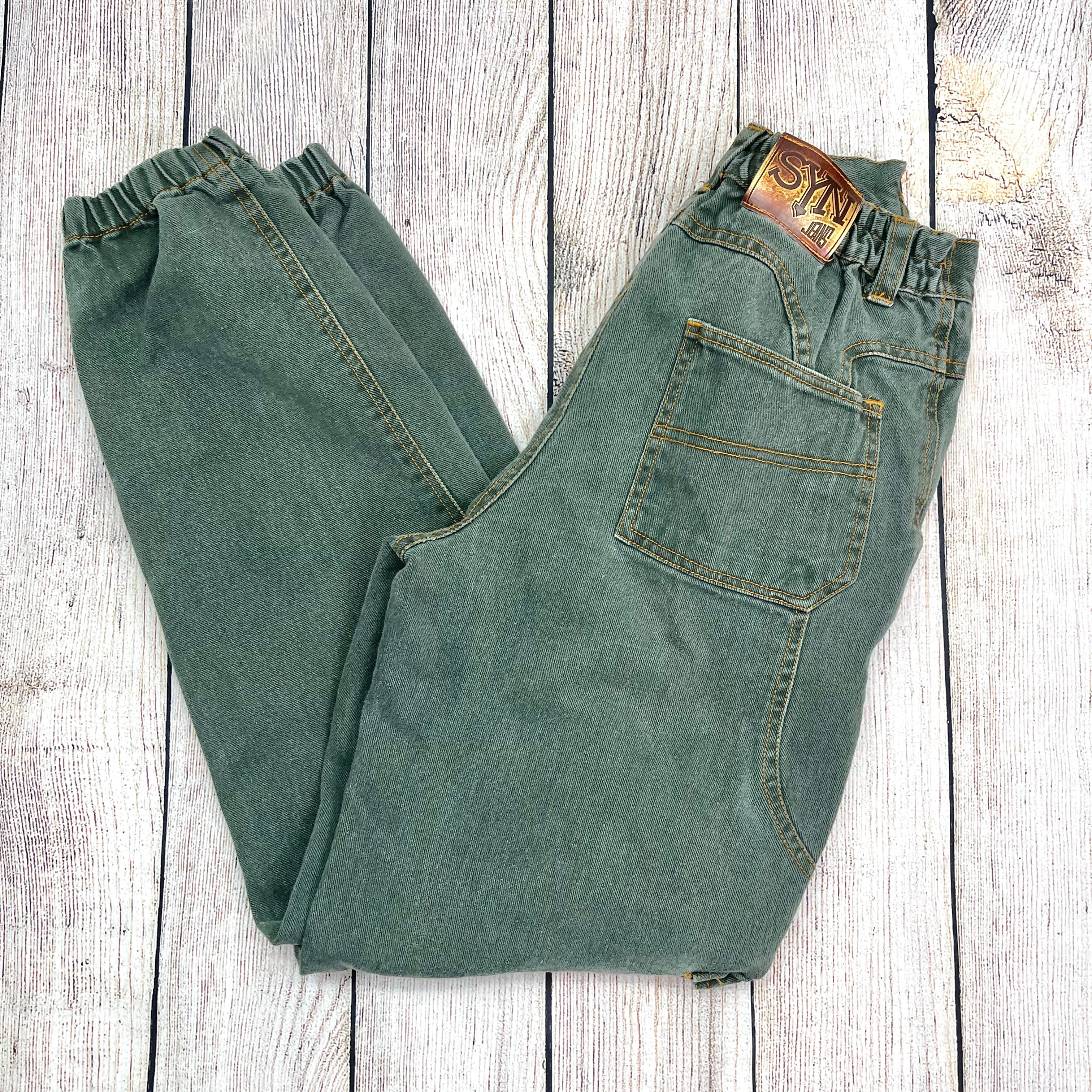 90s Green High Waisted Jogger Jeans By Syn - Image 3