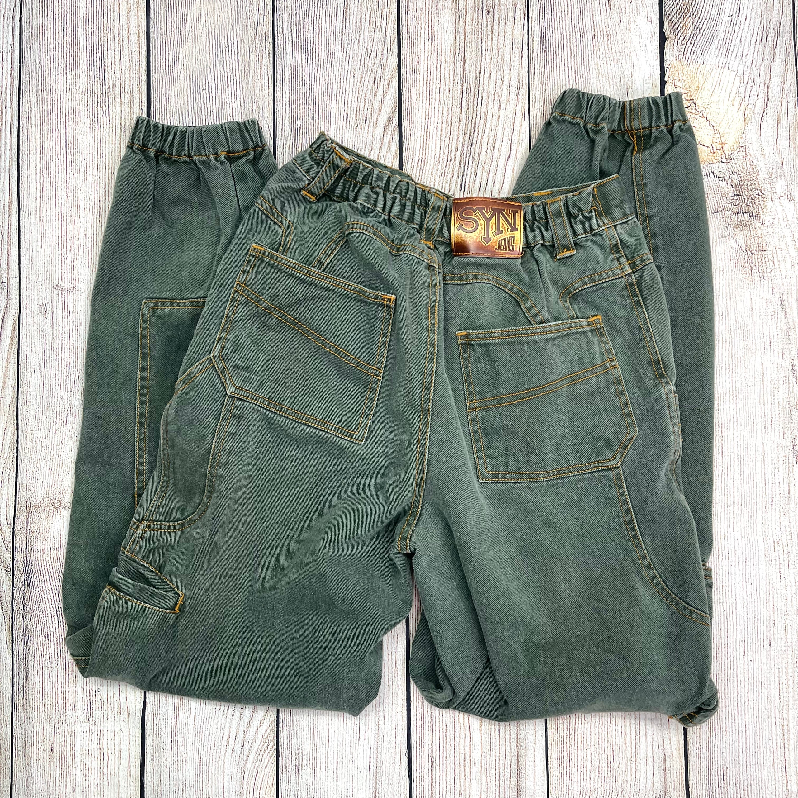 90s Green High Waisted Jogger Jeans By Syn - Image 7