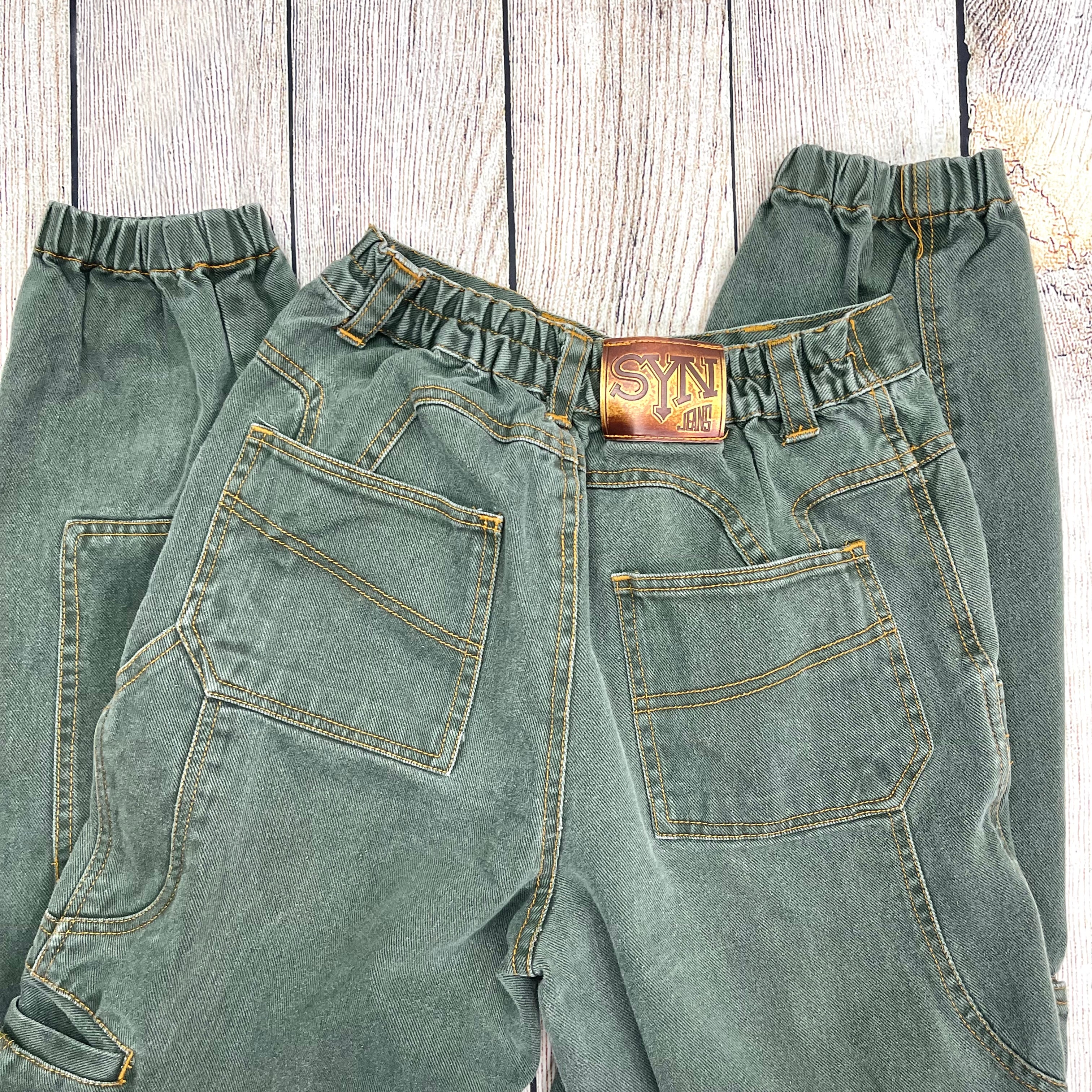90s Green High Waisted Jogger Jeans By Syn - Image 8