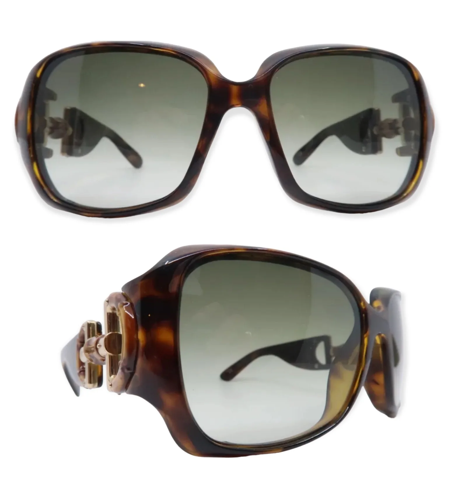 90s Gucci Sunglasses Classic Bamboo Horsebit Detail By Gucci - Image 4