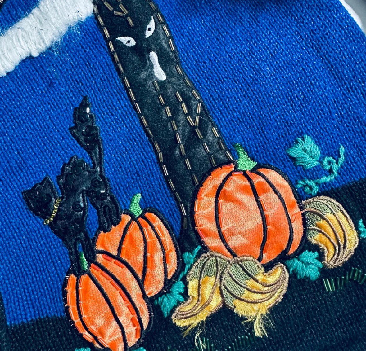 90s Halloween Night Button Up Retro Sweater Vest - Image 7
