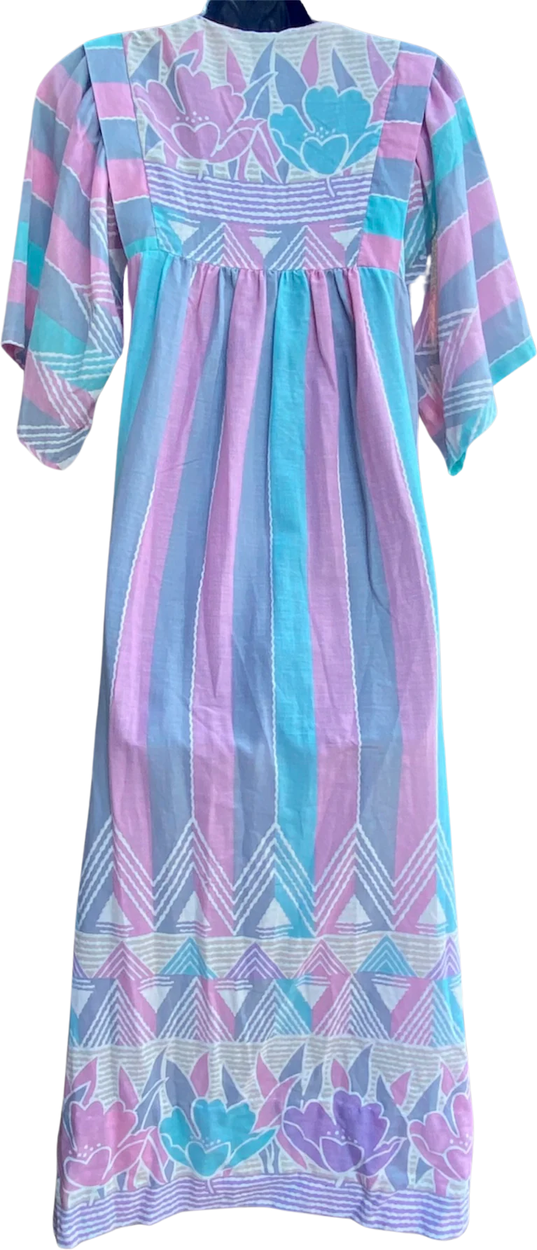 90s Handmade Pastel Floral Dress By At Home Wear - Image 2