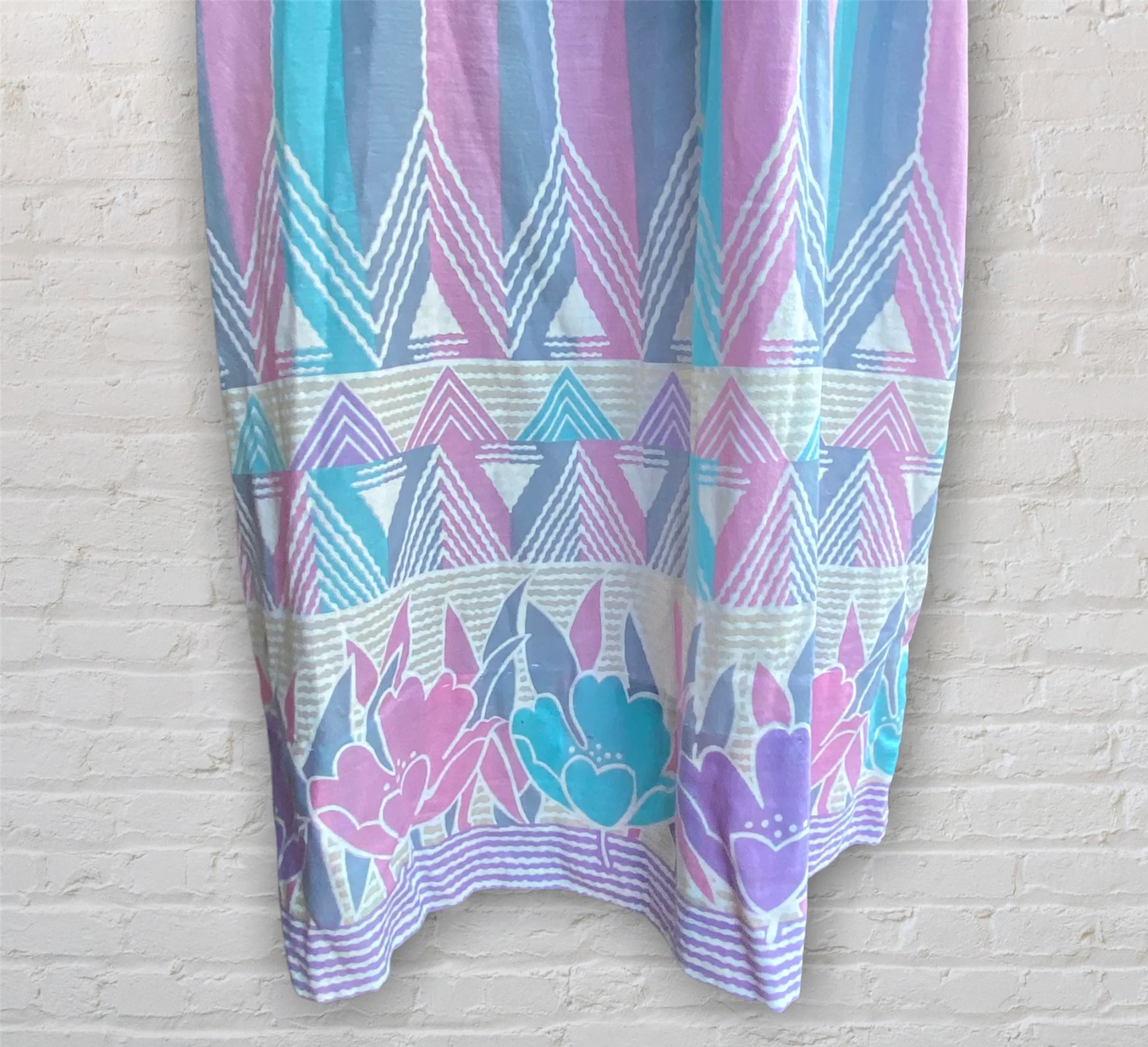 90s Handmade Pastel Floral Dress By At Home Wear - Image 5
