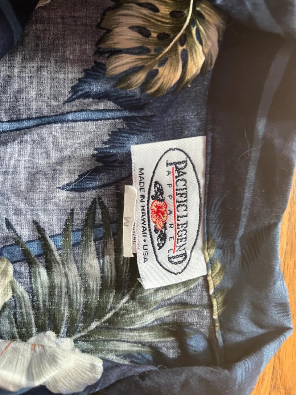 90s Hawaiian Kids Navy Button Up Shirt With Hibiscus By Pacific Legends Apparel - Image 4