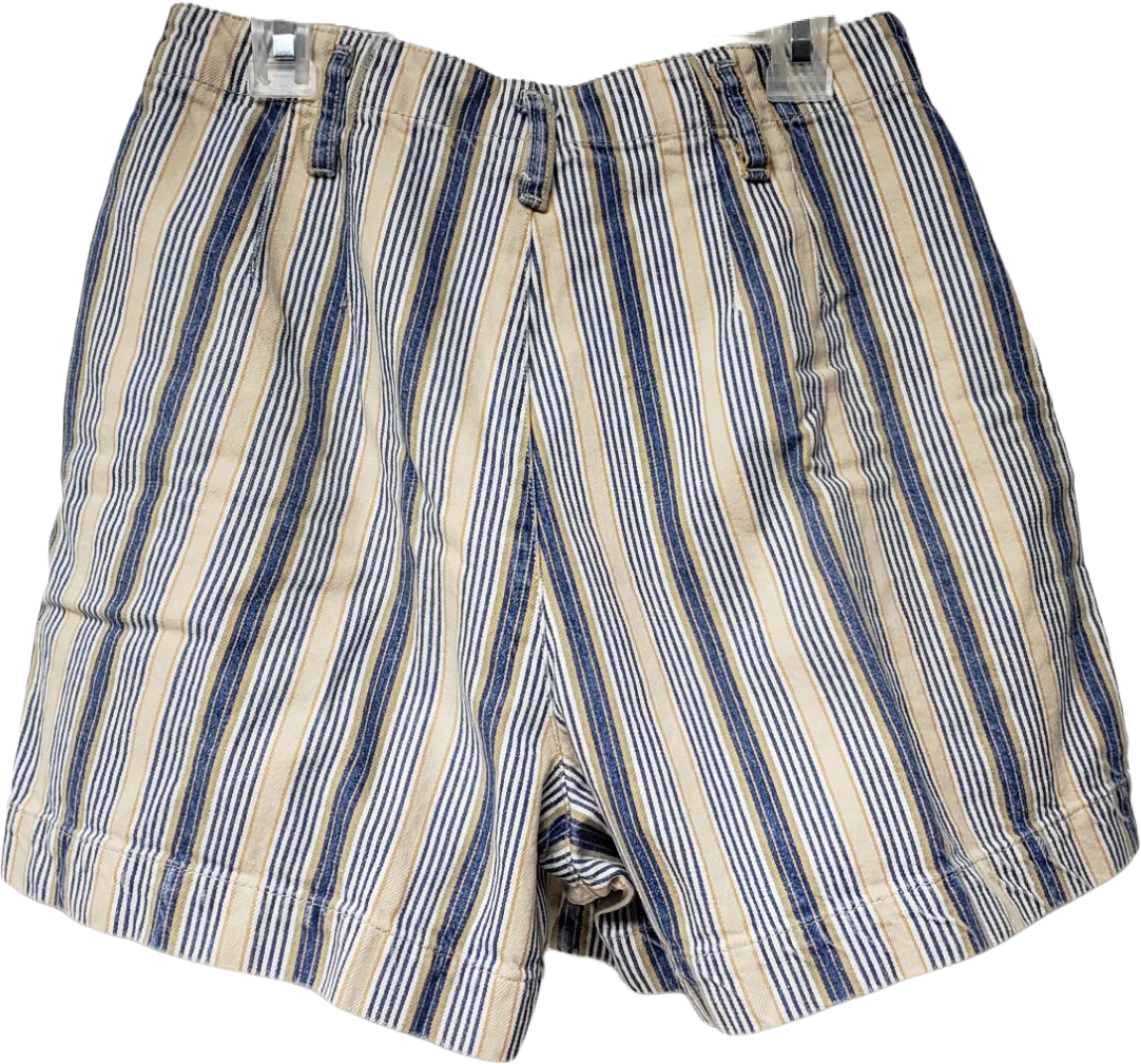 90s High Rise Pleated Stripe Shorts By Dockers Levi's - Image 2