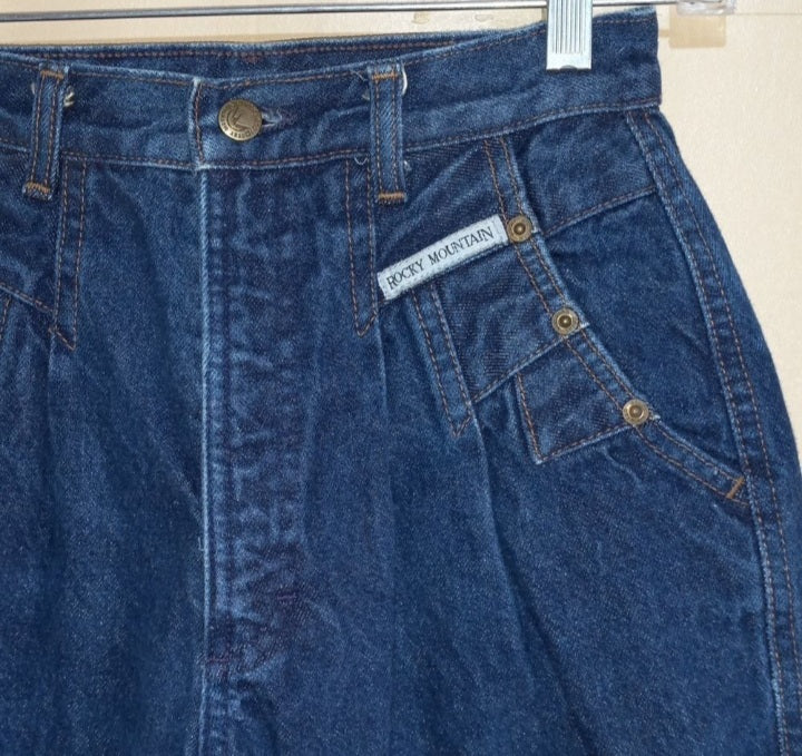 90s High Waisted Jeans Lots Of Detail On Waistline By Rocky Mountain Clothing Co - Image 4