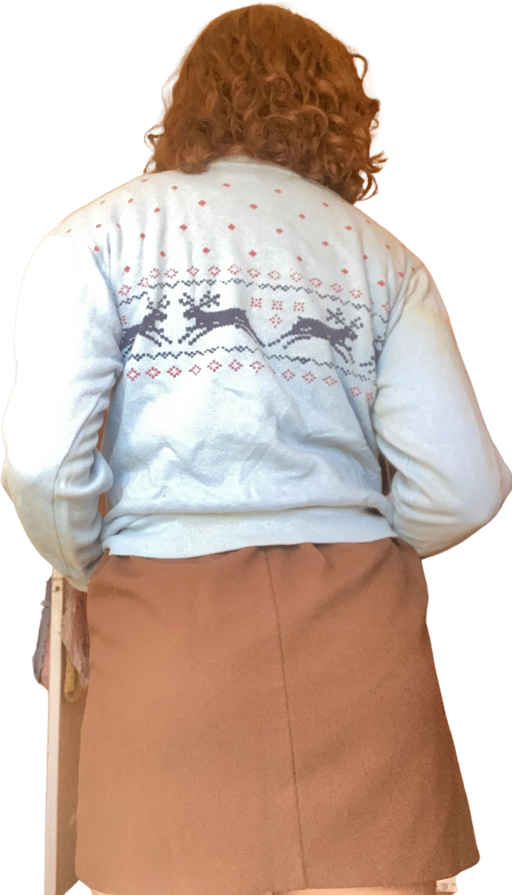 70s/80s Holiday Reindeer Crewneck Sweatshirt By Tultex - Image 2