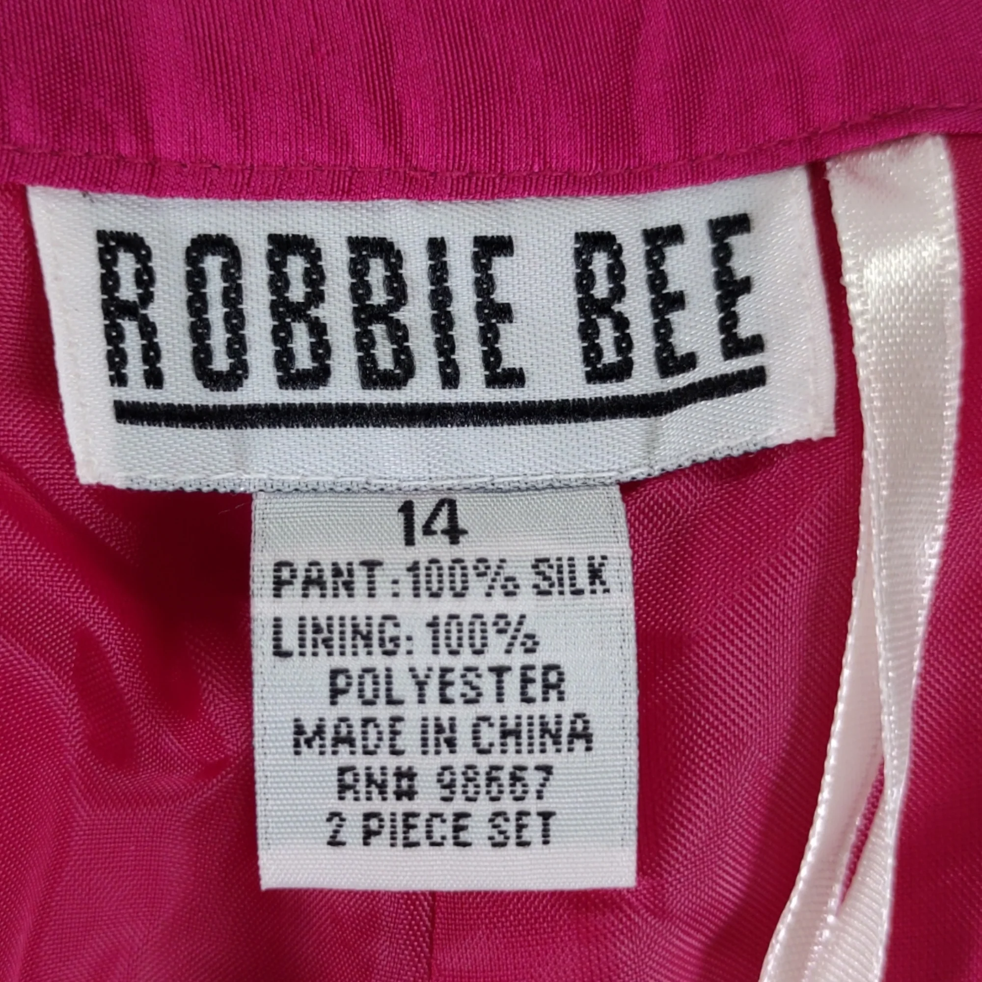 90s Hot Pink High Rise Straight Crop Dress Pants By Robbie Bee - Image 10