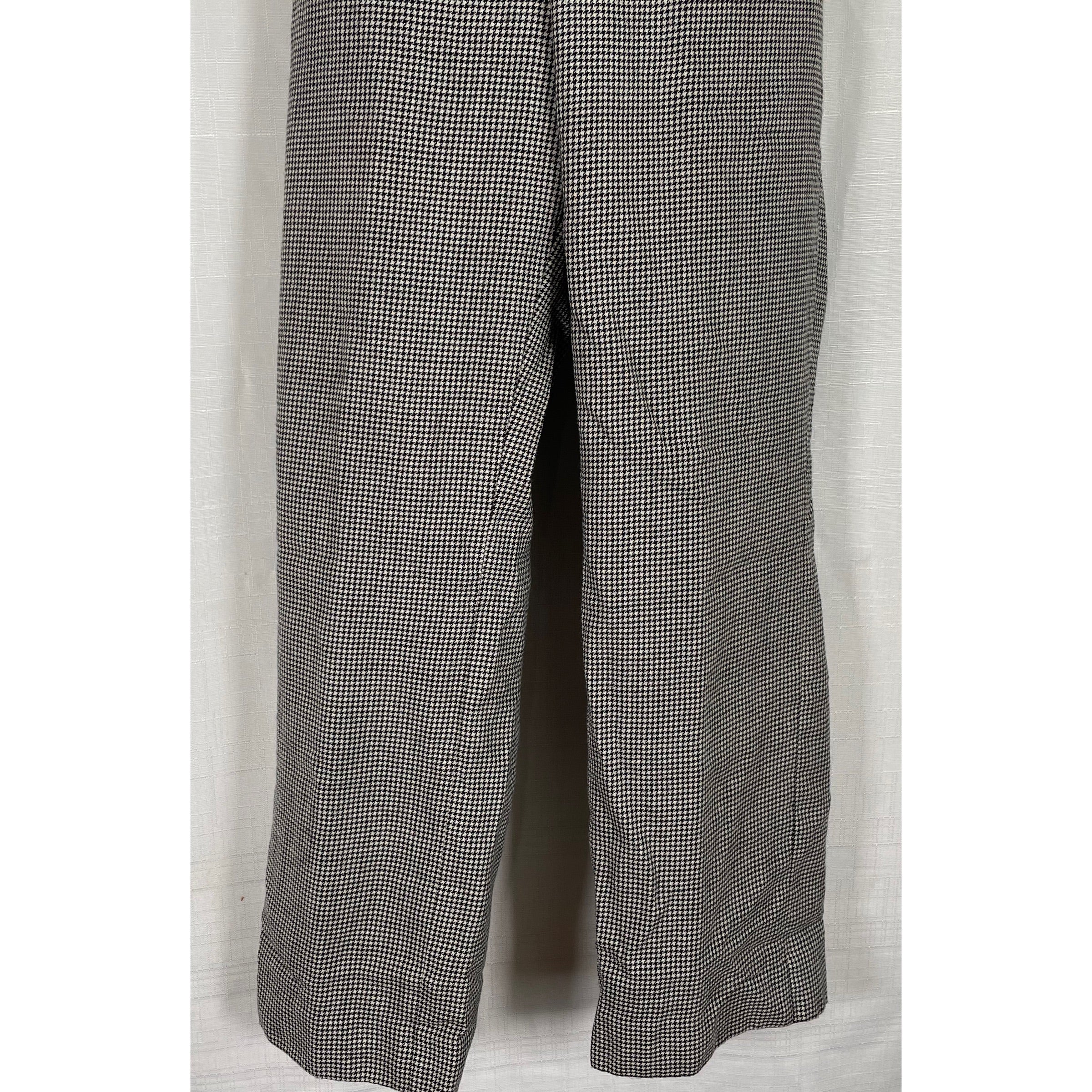 90s Houndstooth High Waist Wool Trousers By Pendleton - Image 6