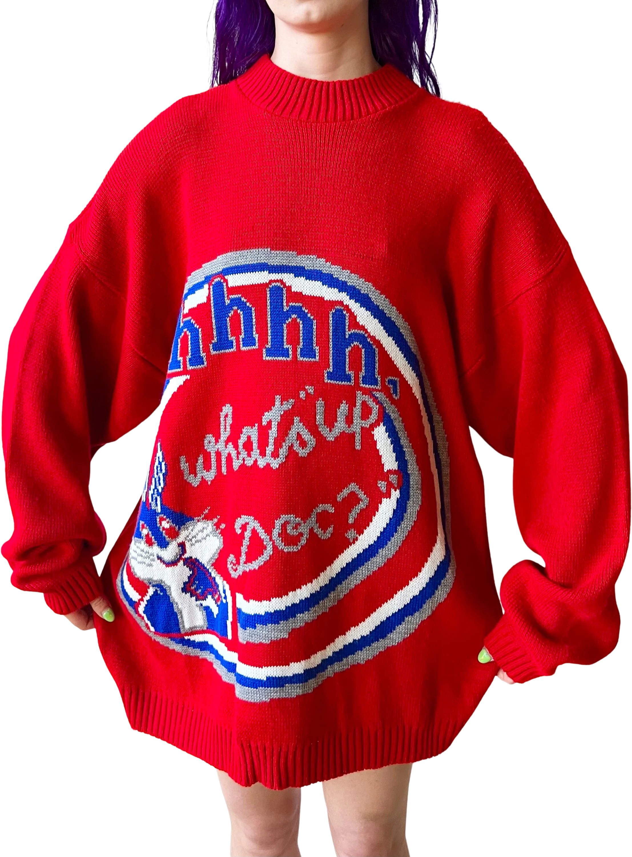 90s Iceberg Jeans Italian Knit Looney Tunes Bugs Bunny Eh What’s Up Doc Sweater by Iceberg Jeans