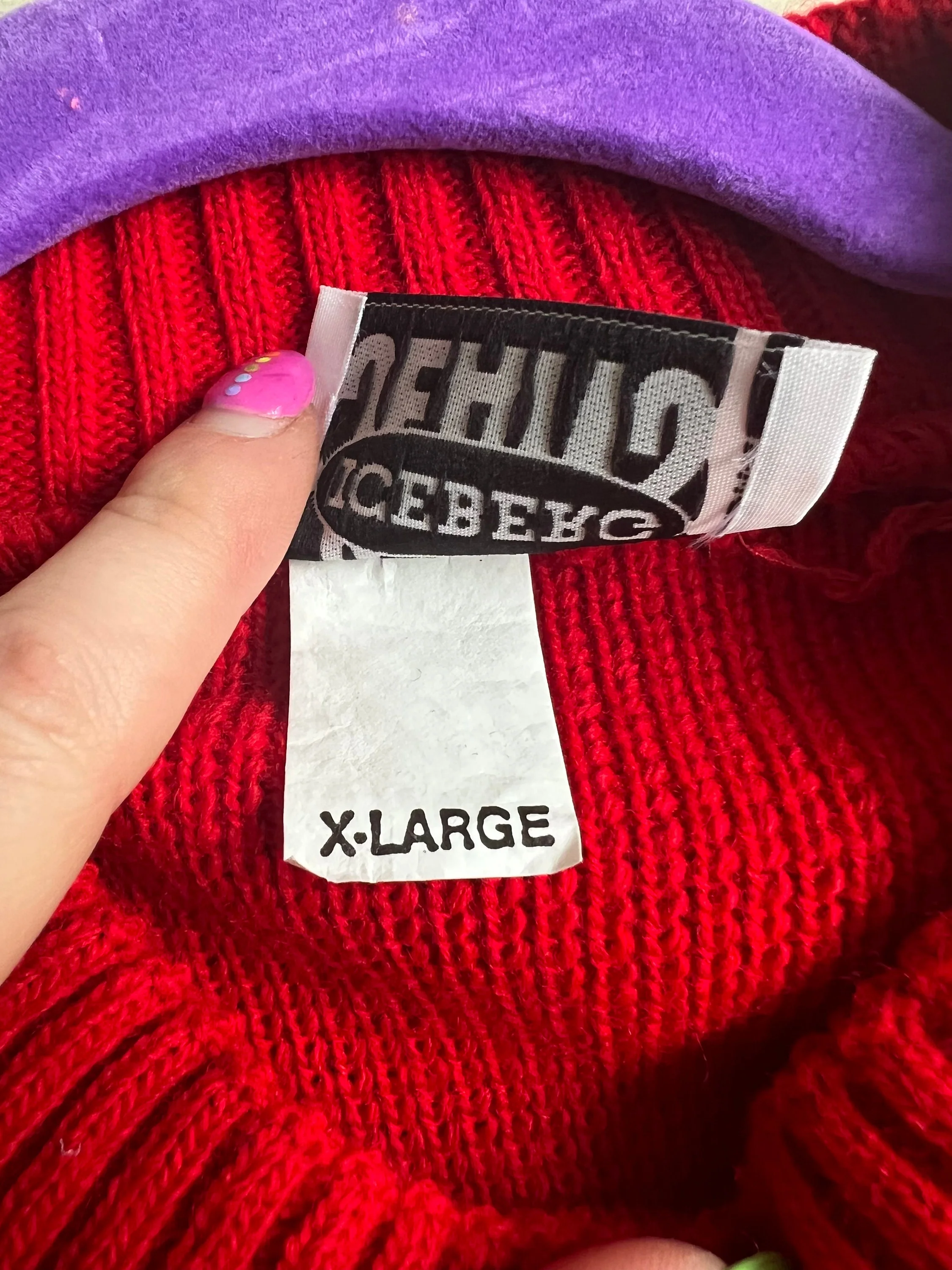 90s Iceberg Jeans Italian Knit Looney Tunes Bugs Bunny Eh What’s Up Doc Sweater by Iceberg Jeans - Image 4
