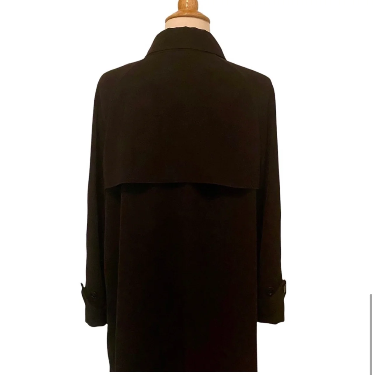 90s Italian Lightweight Black Trench Coat Coat Dress By Armani - Image 3