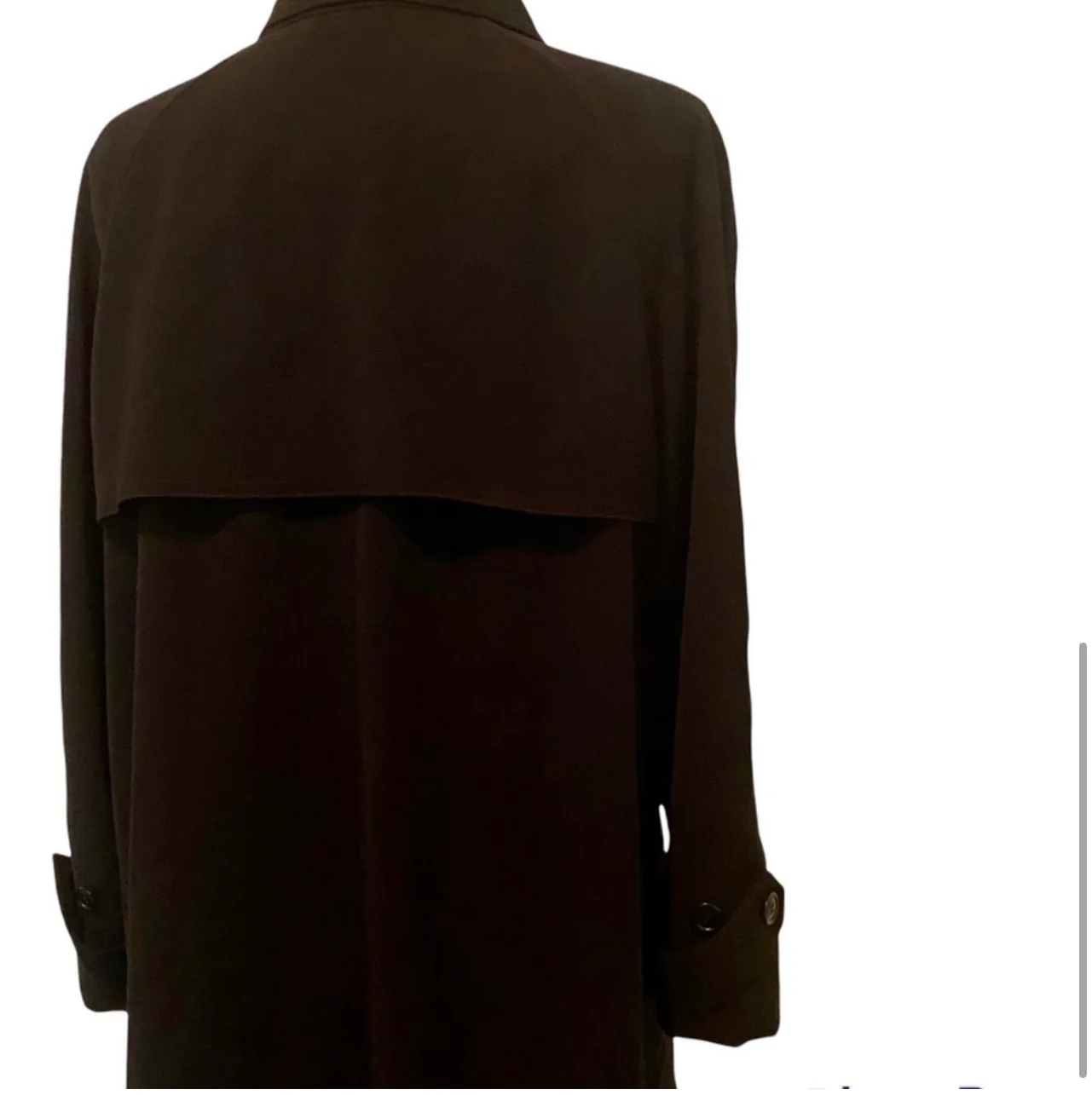90s Italian Lightweight Black Trench Coat Coat Dress By Armani - Image 7