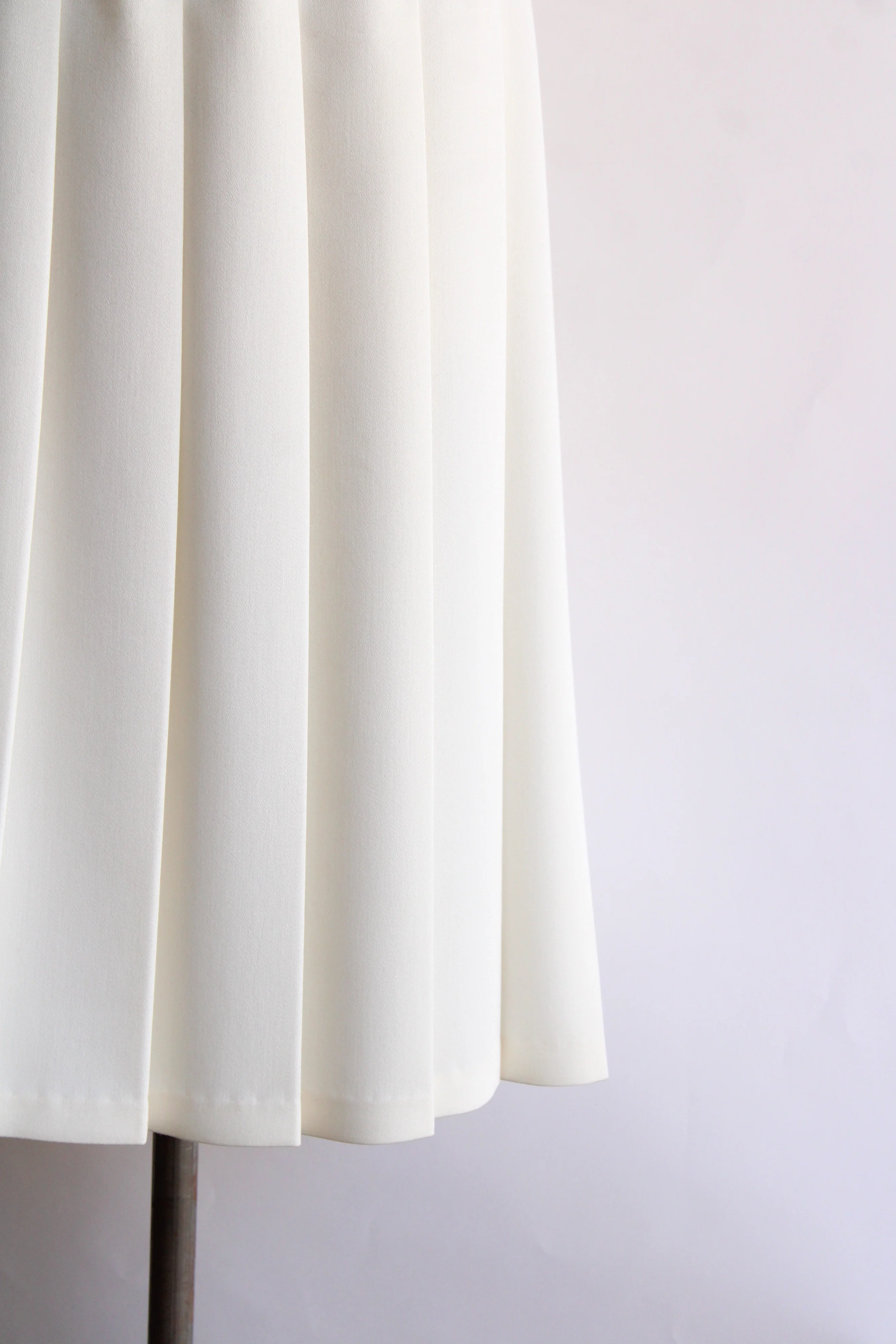 90s Ivory Color Pleated Skirt By Russ - Image 5