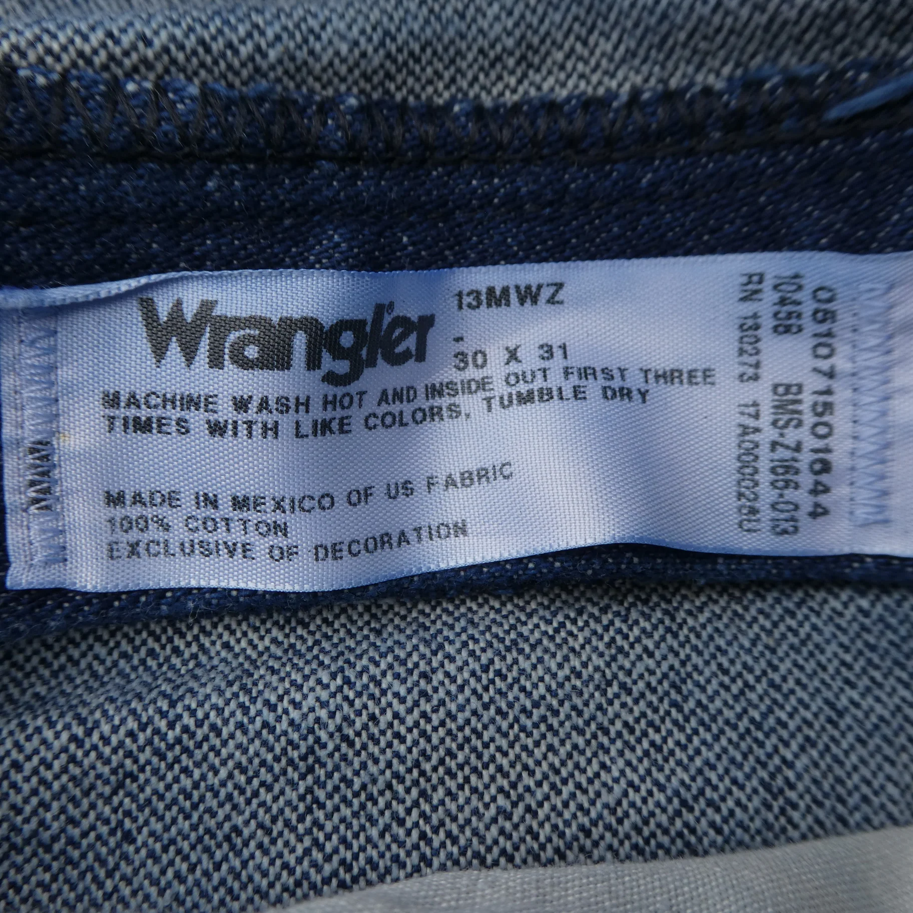 90s Jeans Straight Leg Cotton Back Patch 30 X 31 By Wrangler - Image 6
