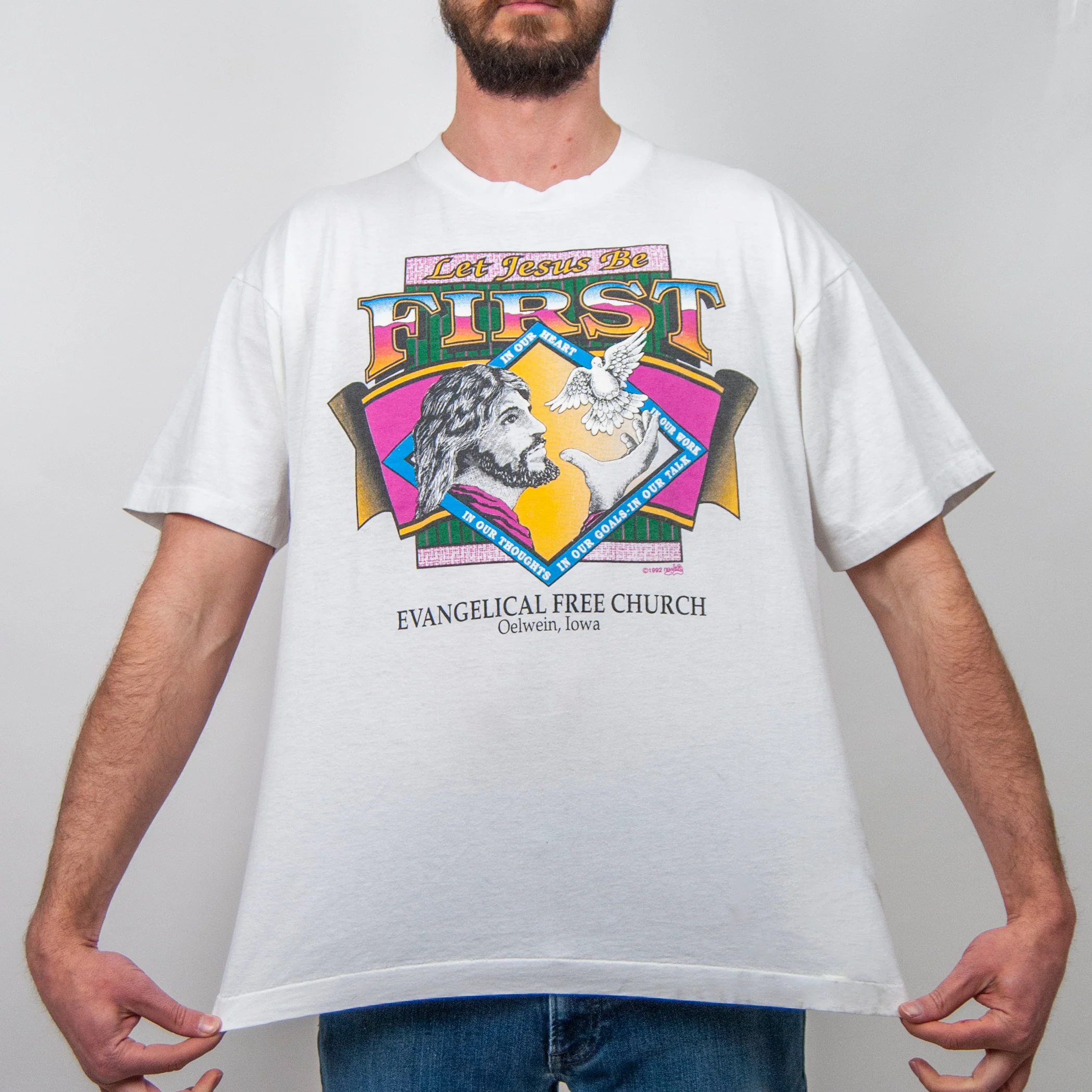 90s Jesus Evangelical Single Stitch Screen Stars Tee By Screen Stars - Image 3